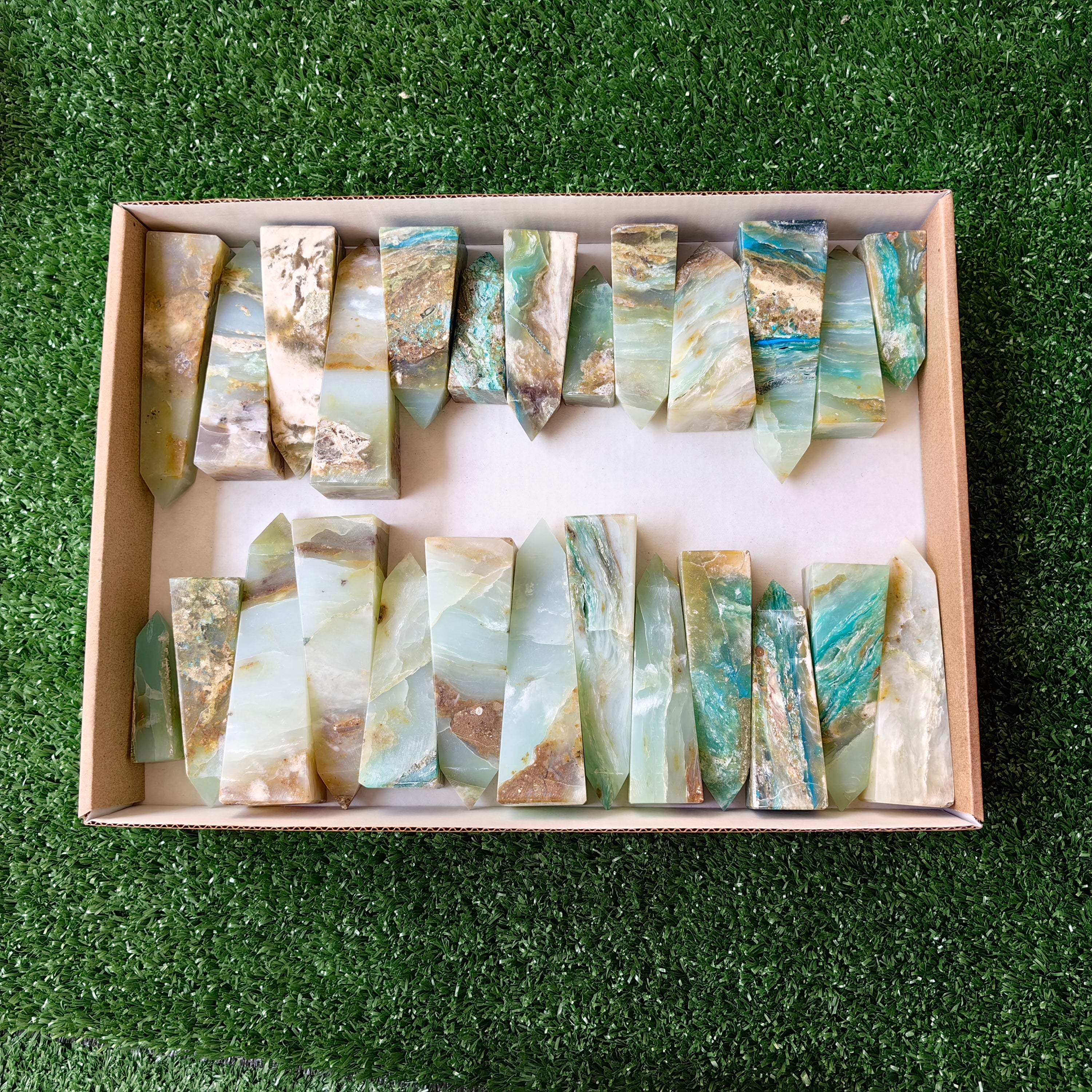Lot 26 pcs Blue Opal Tower
