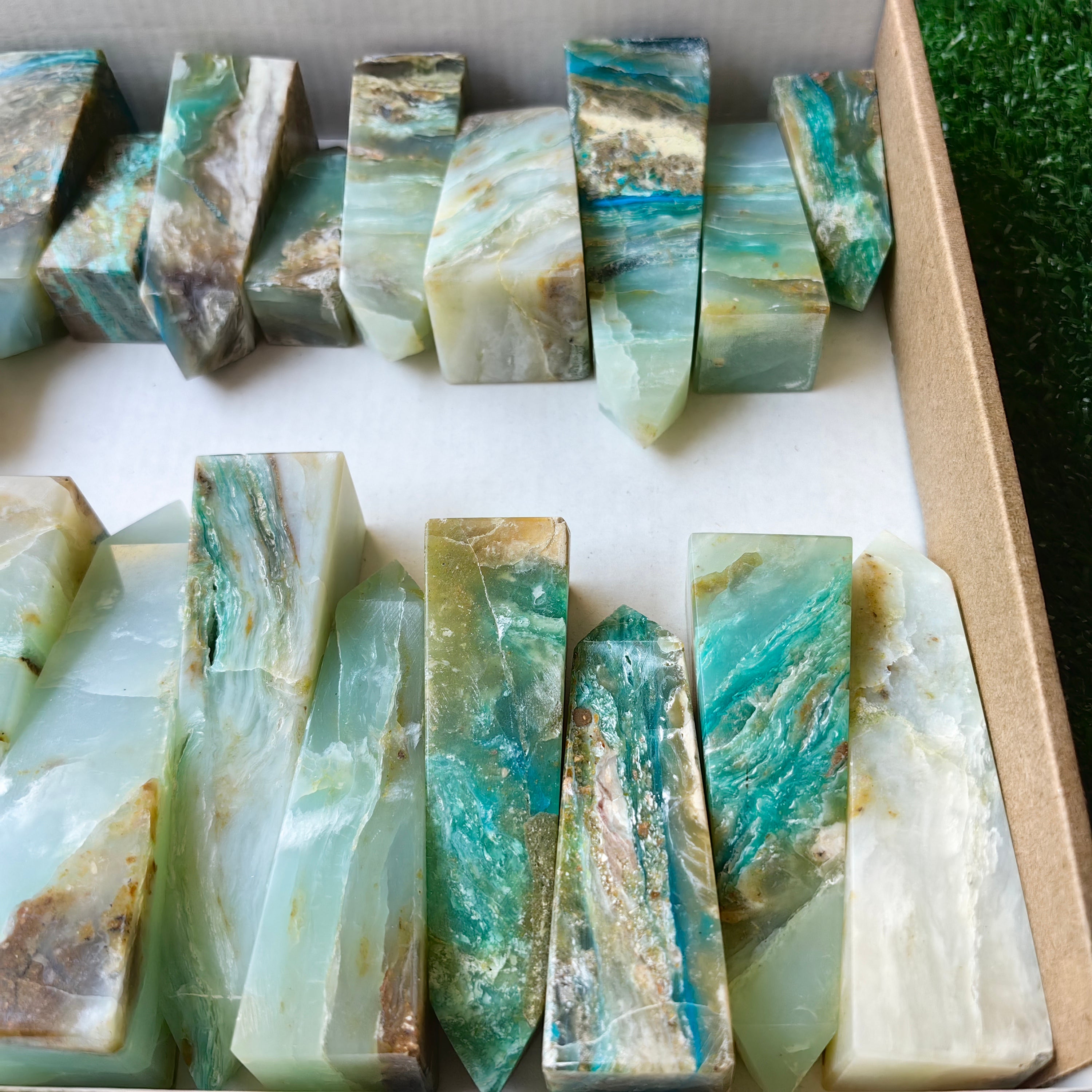 Lot 26 pcs Blue Opal Tower