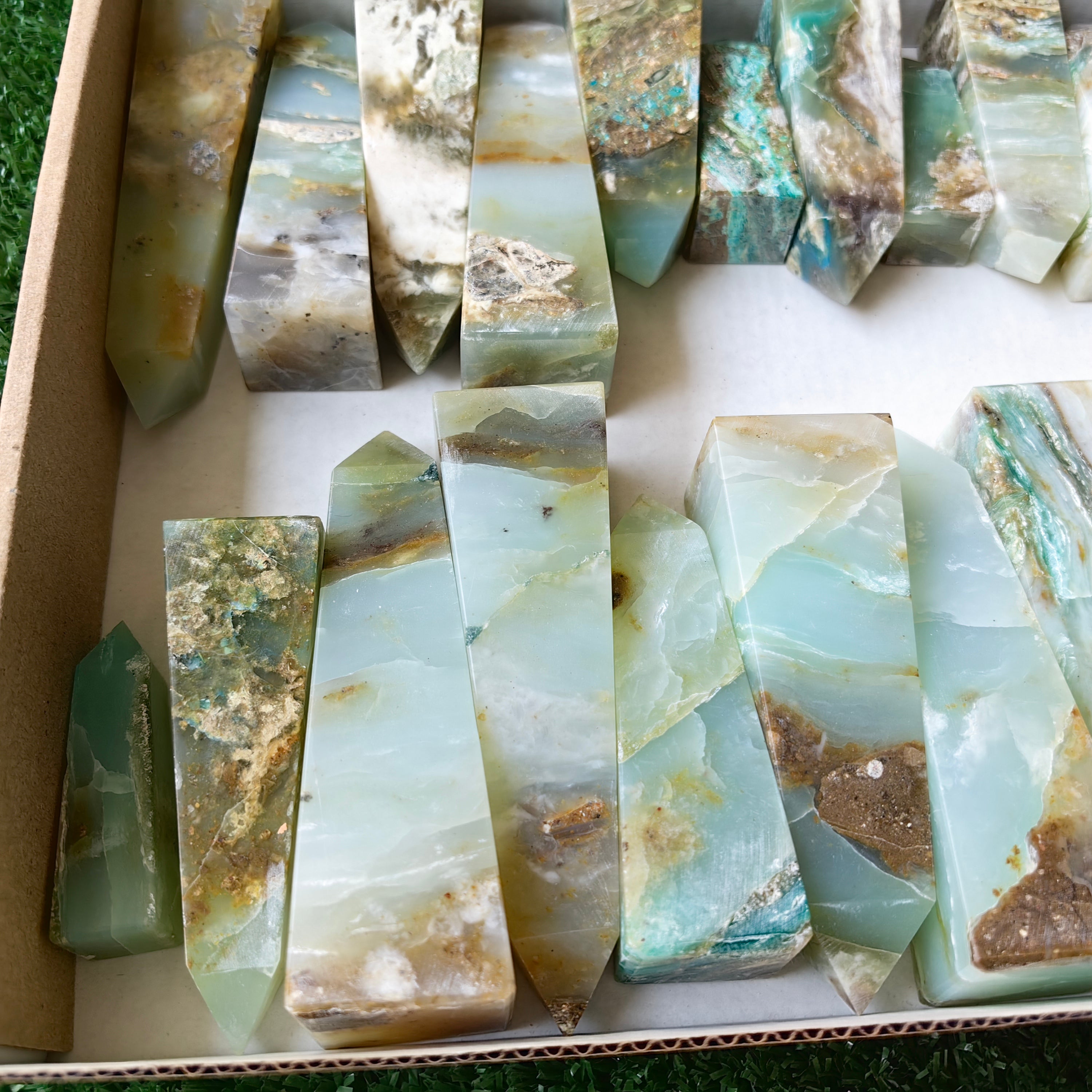 Lot 26 pcs Blue Opal Tower