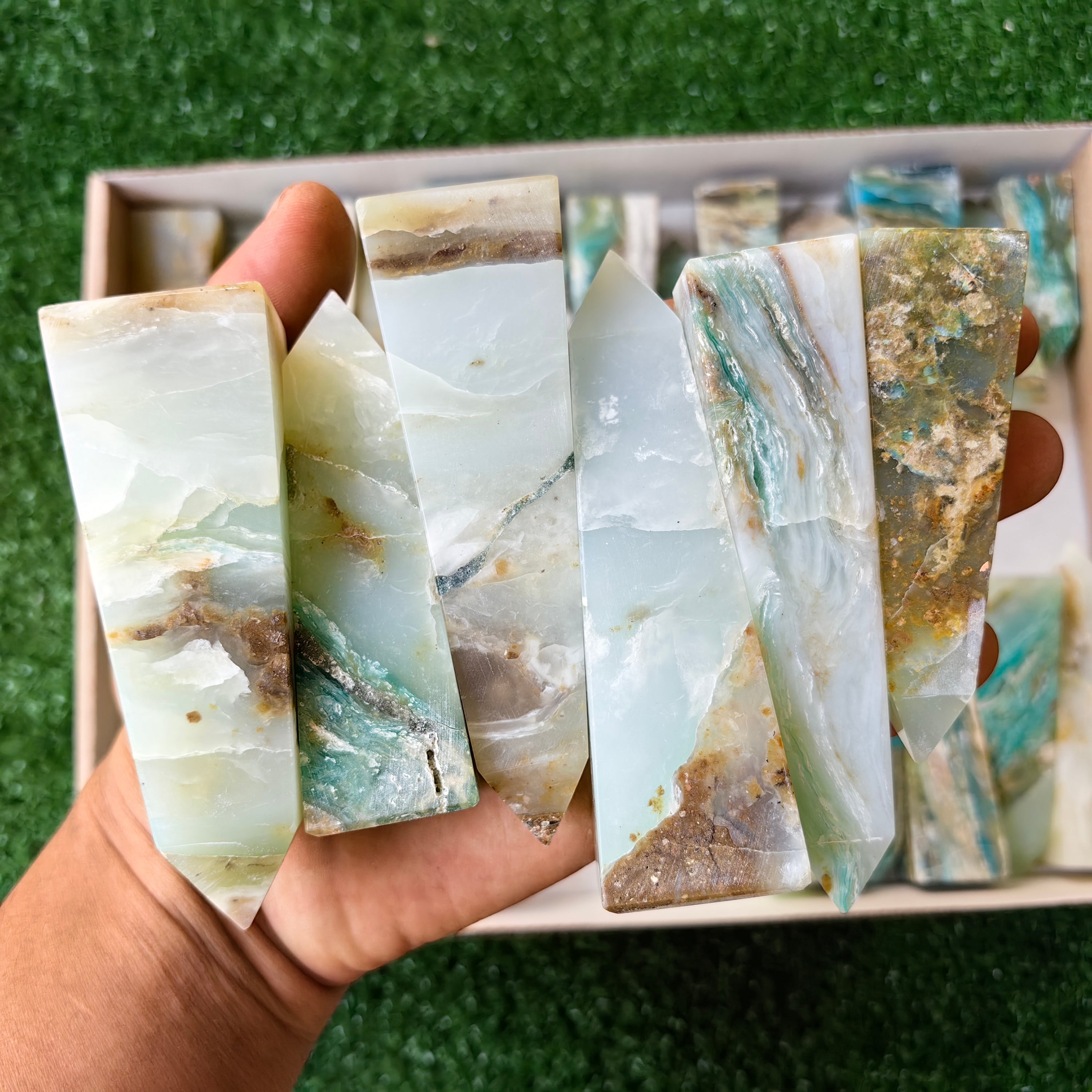 Lot 26 pcs Blue Opal Tower