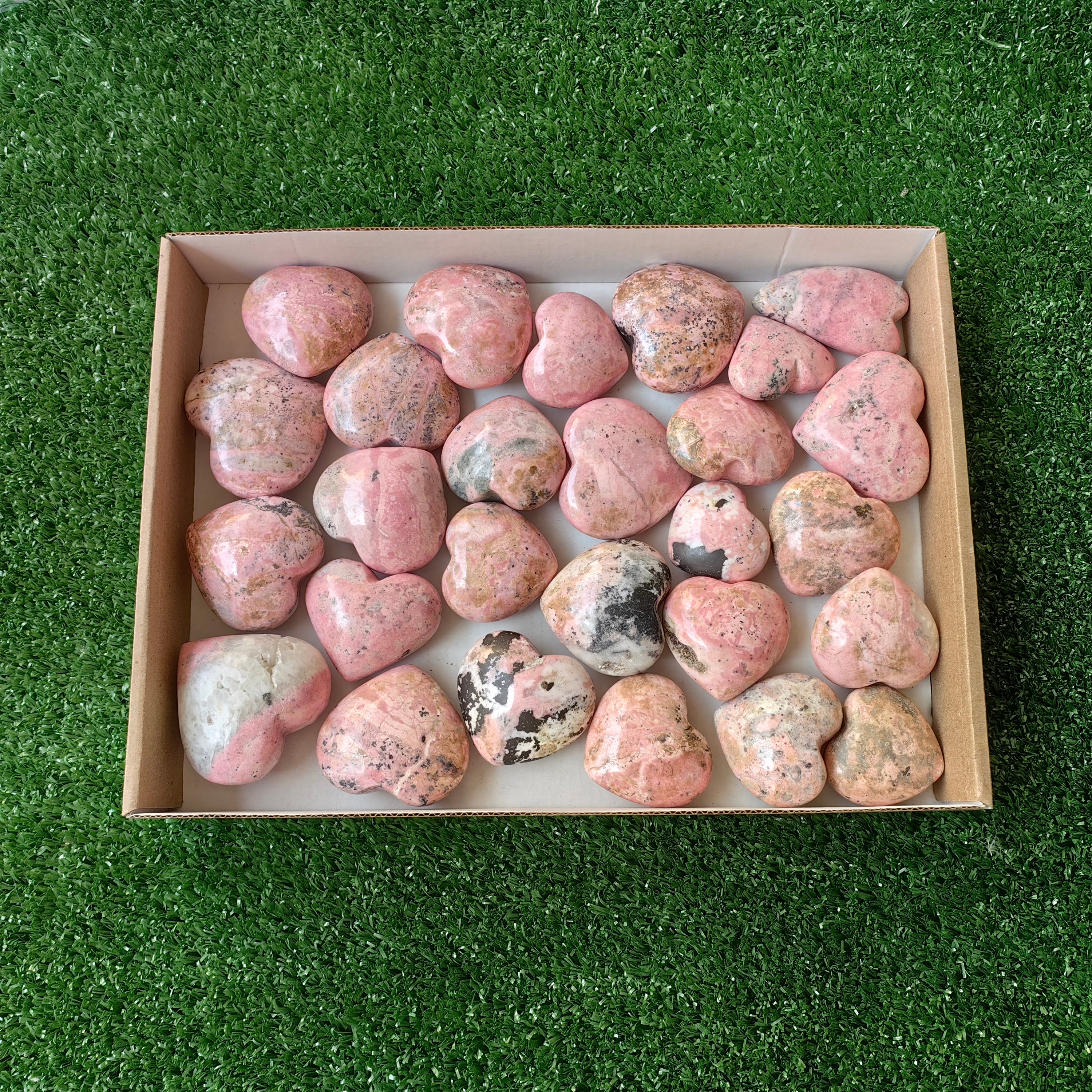 Lot 27 pcs Rhodonite Heart