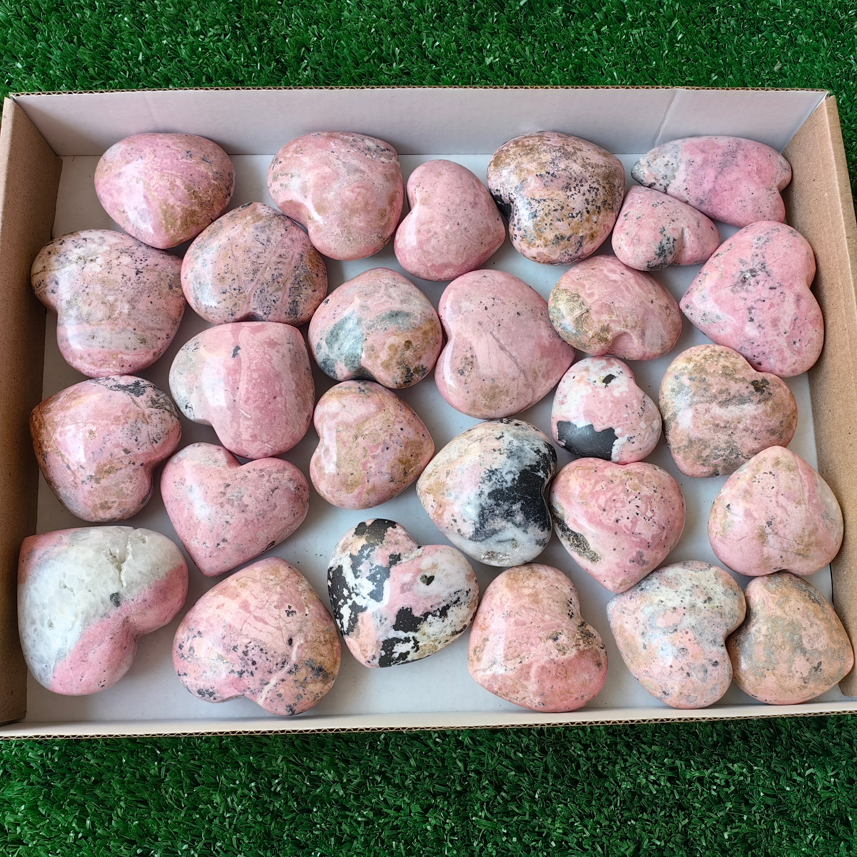 Lot 27 pcs Rhodonite Heart