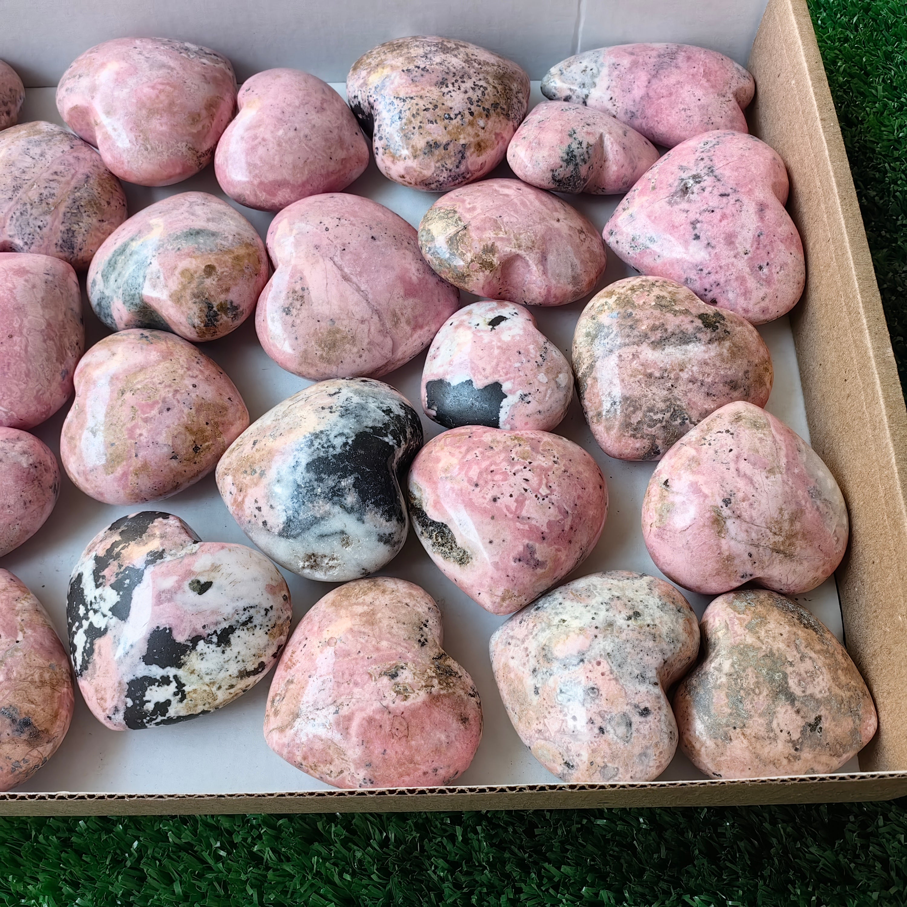 Lot 27 pcs Rhodonite Heart