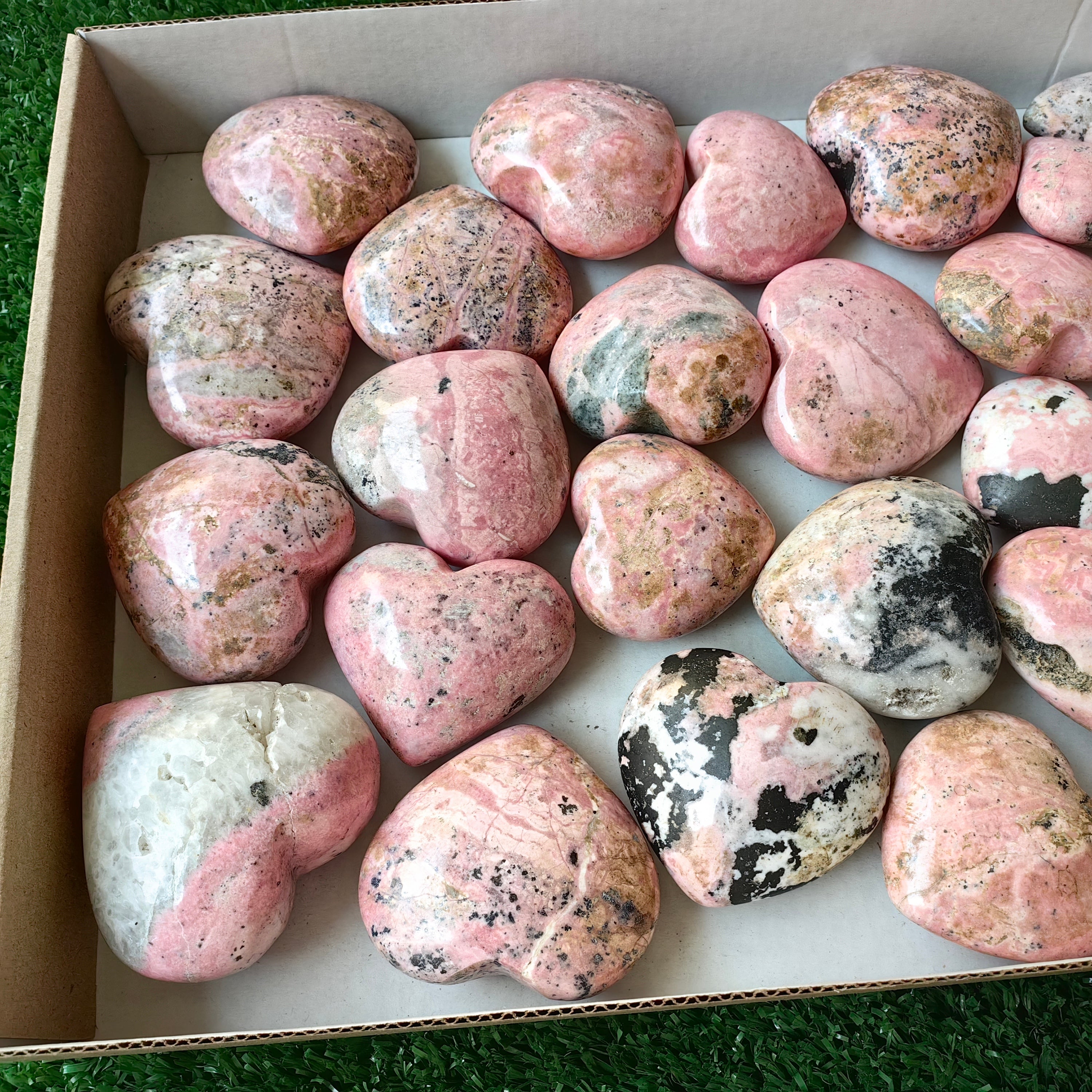 Lot 27 pcs Rhodonite Heart