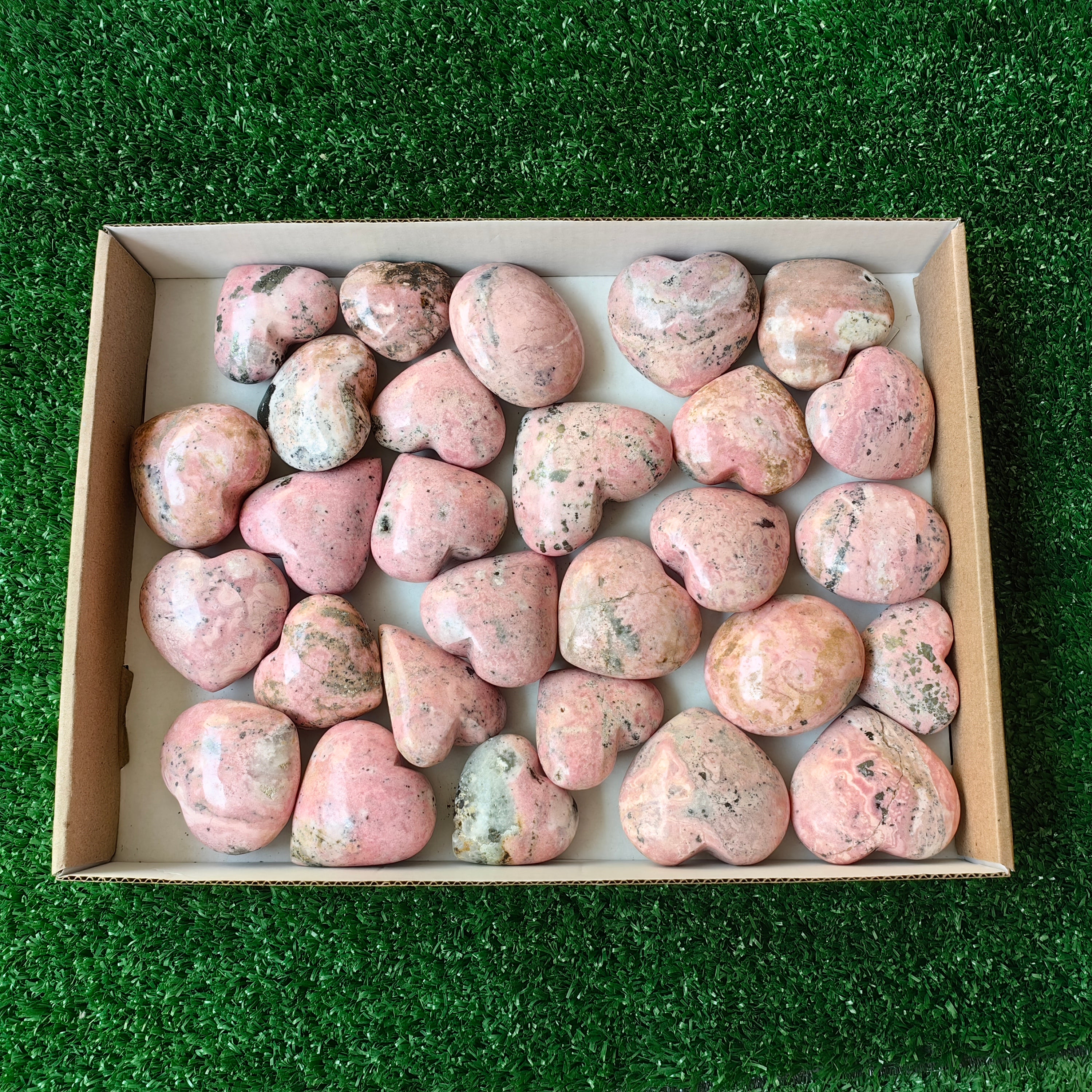 Lot 28 pcs Rhodonite Heart