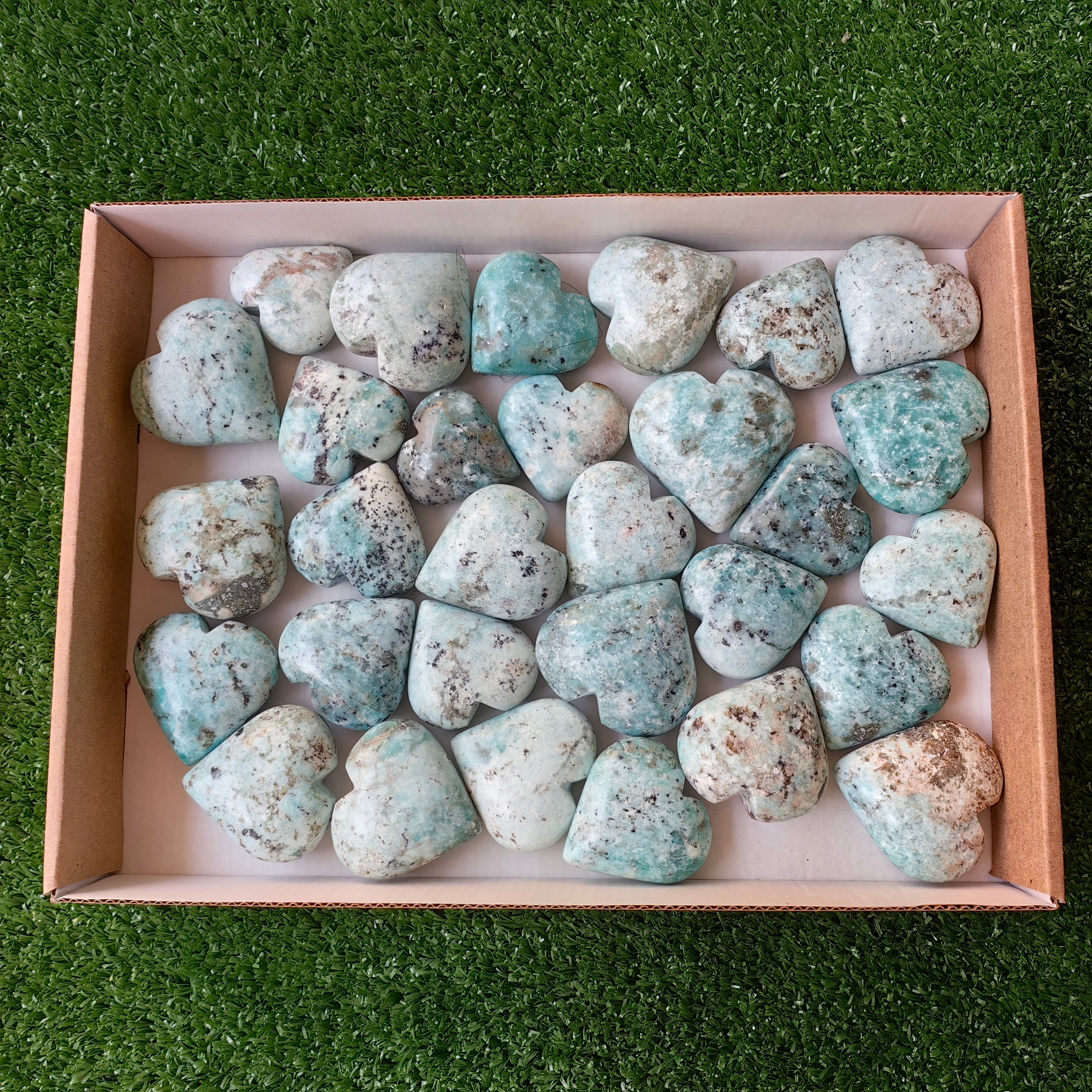 Lot 30 pcs Chrysoprase Heart