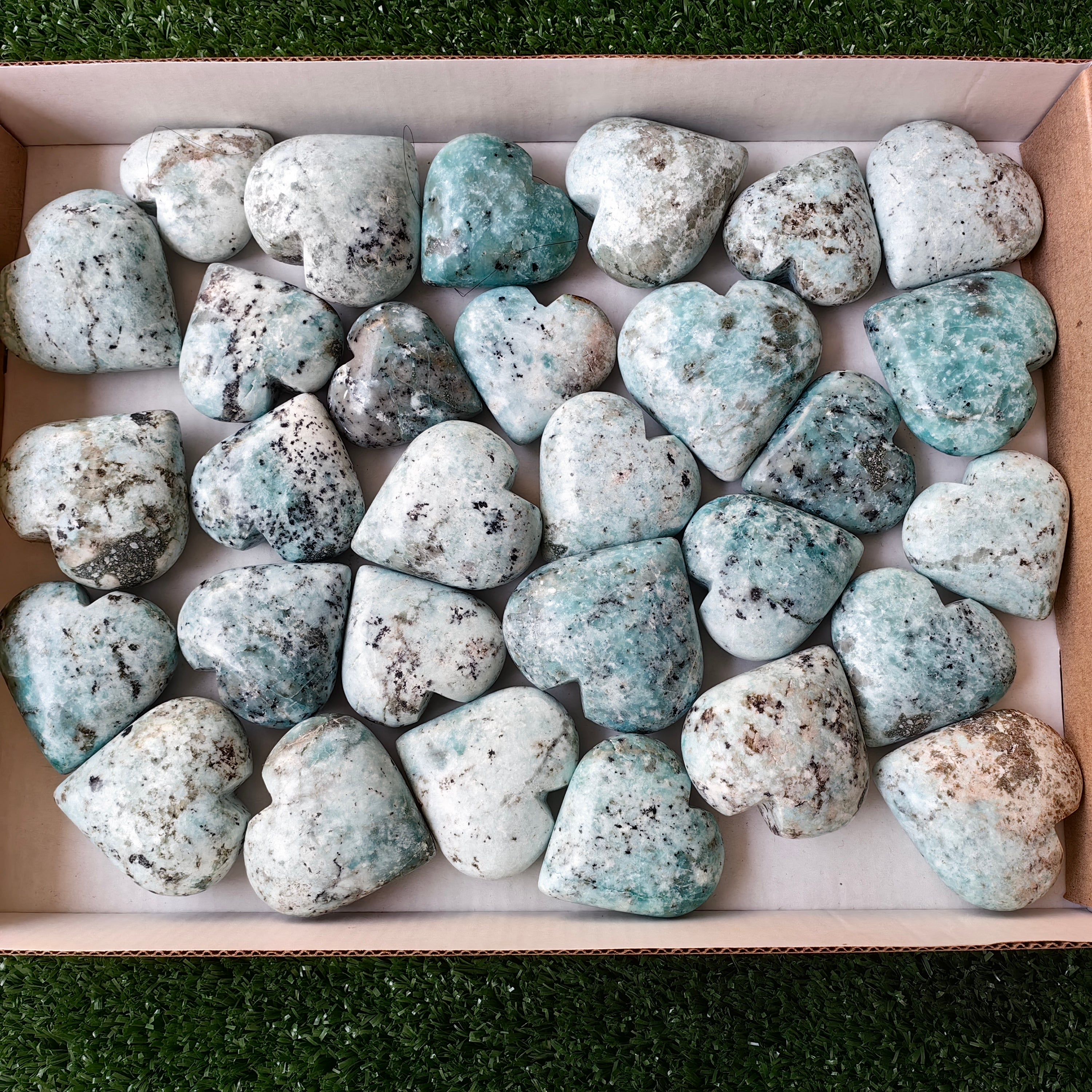 Lot 30 pcs Chrysoprase Heart