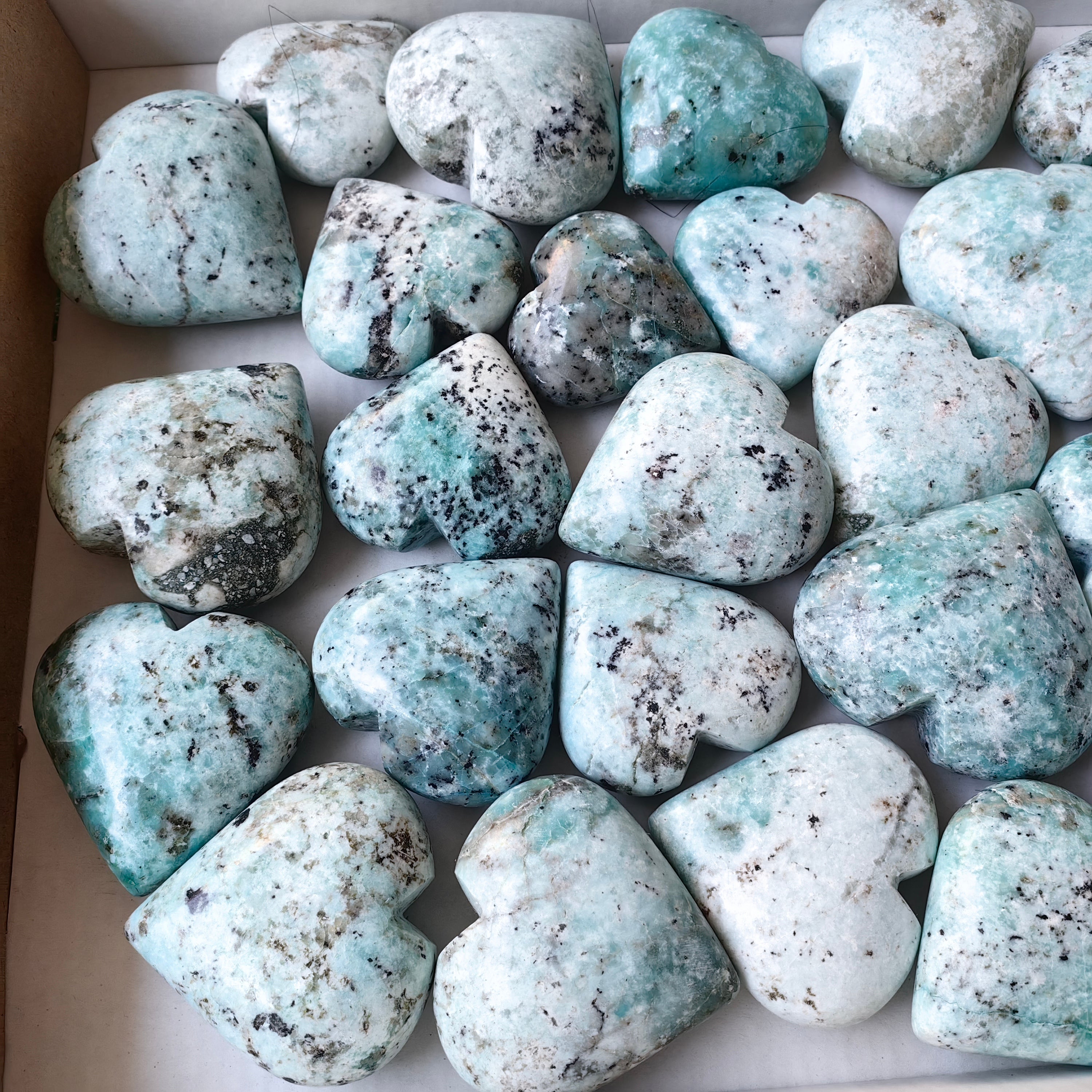 Lot 30 pcs Chrysoprase Heart