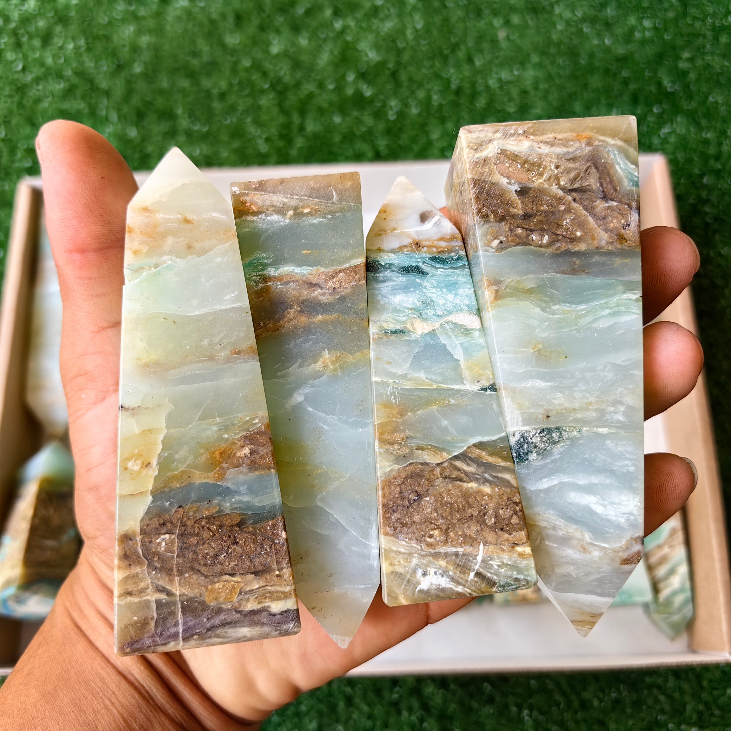 27 pcs Blue Opal Tower
