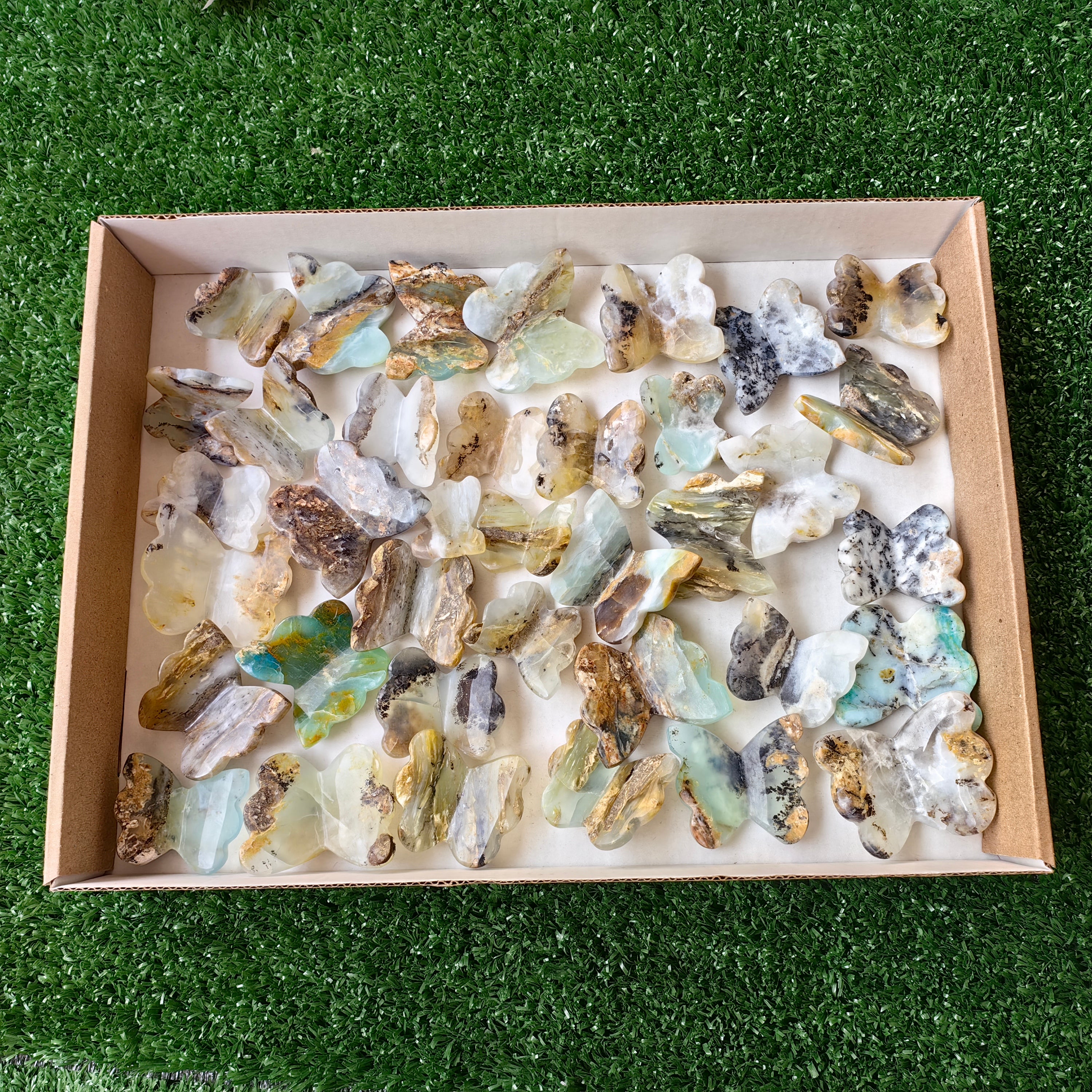 37 pcs Blue Opal Butterfly