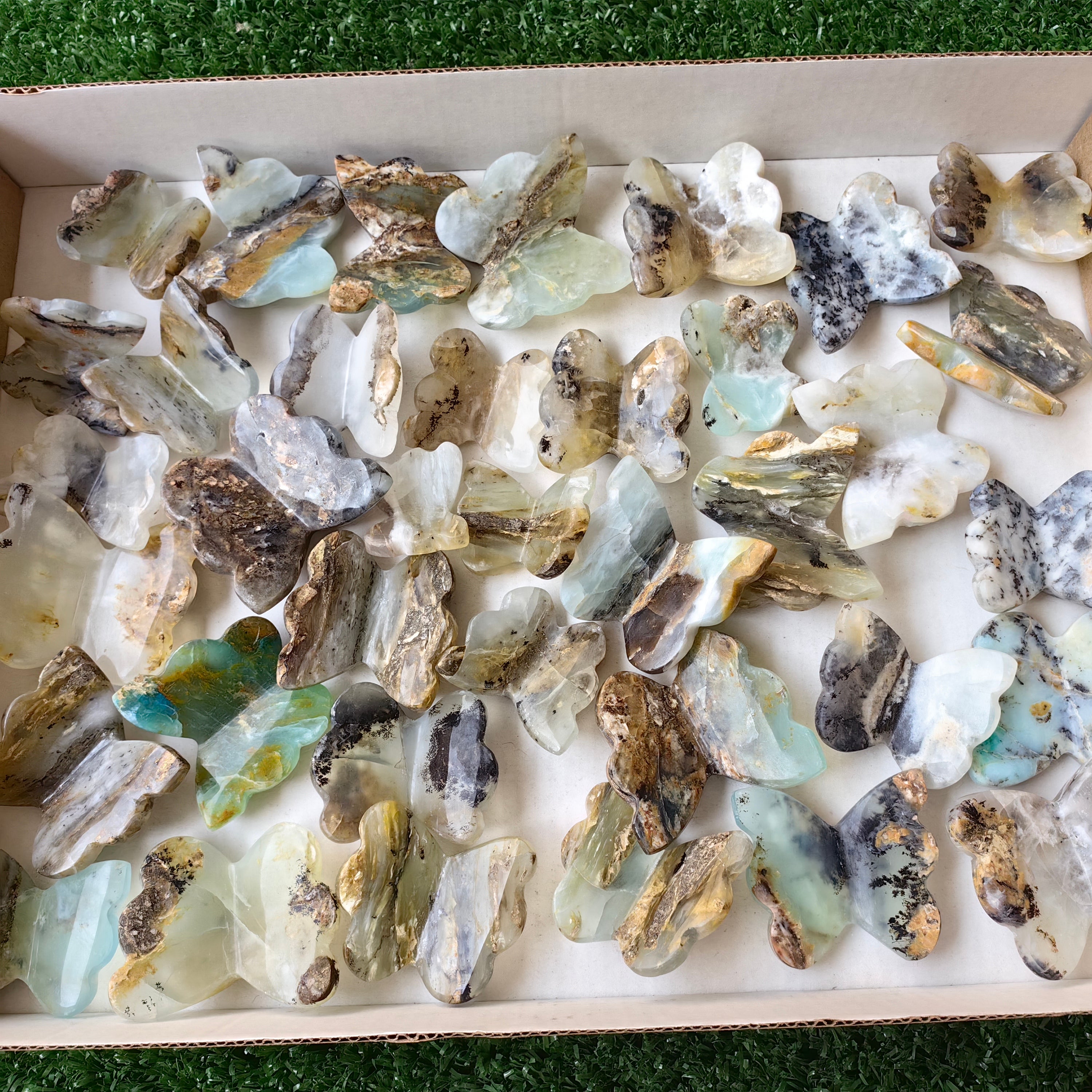 37 pcs Blue Opal Butterfly