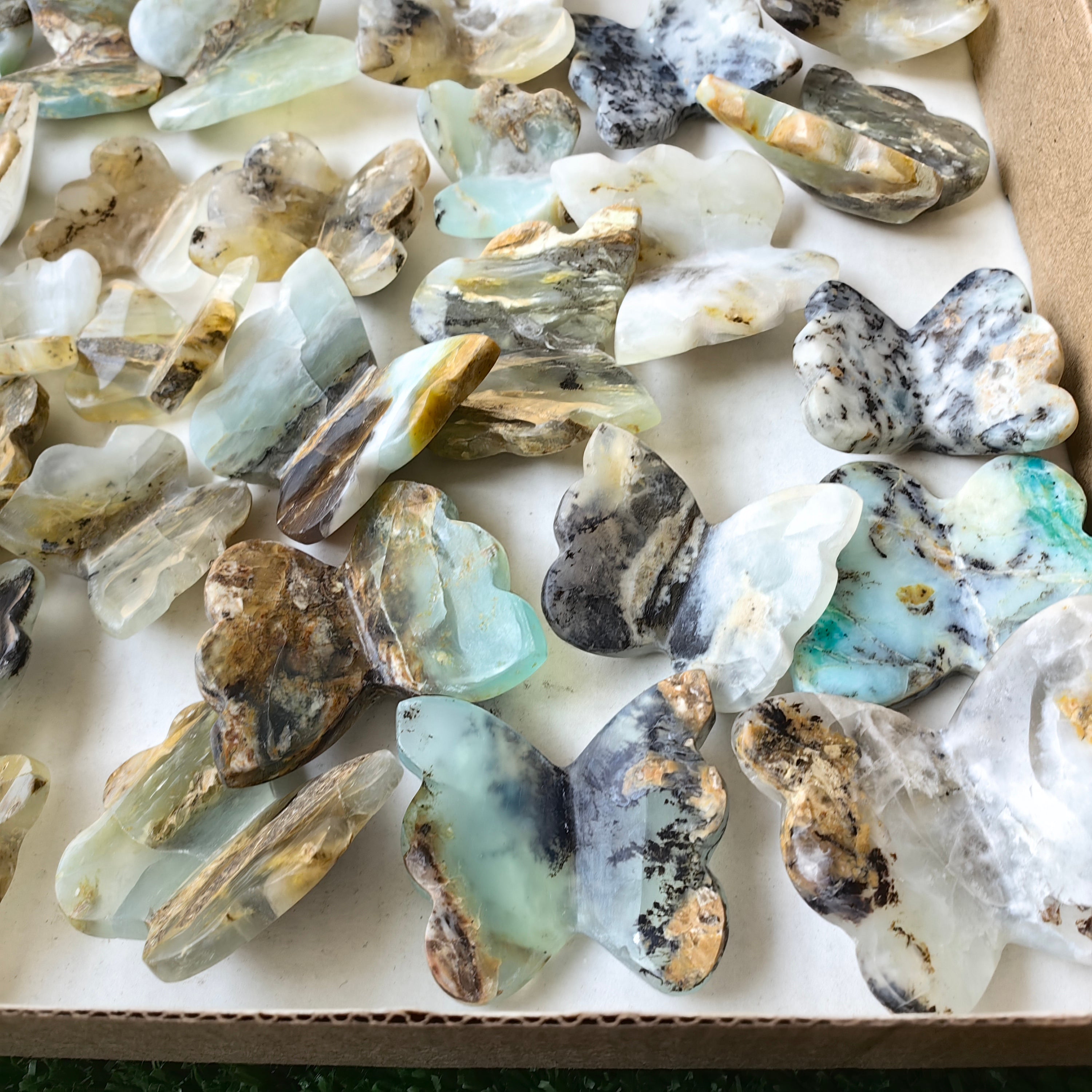 37 pcs Blue Opal Butterfly