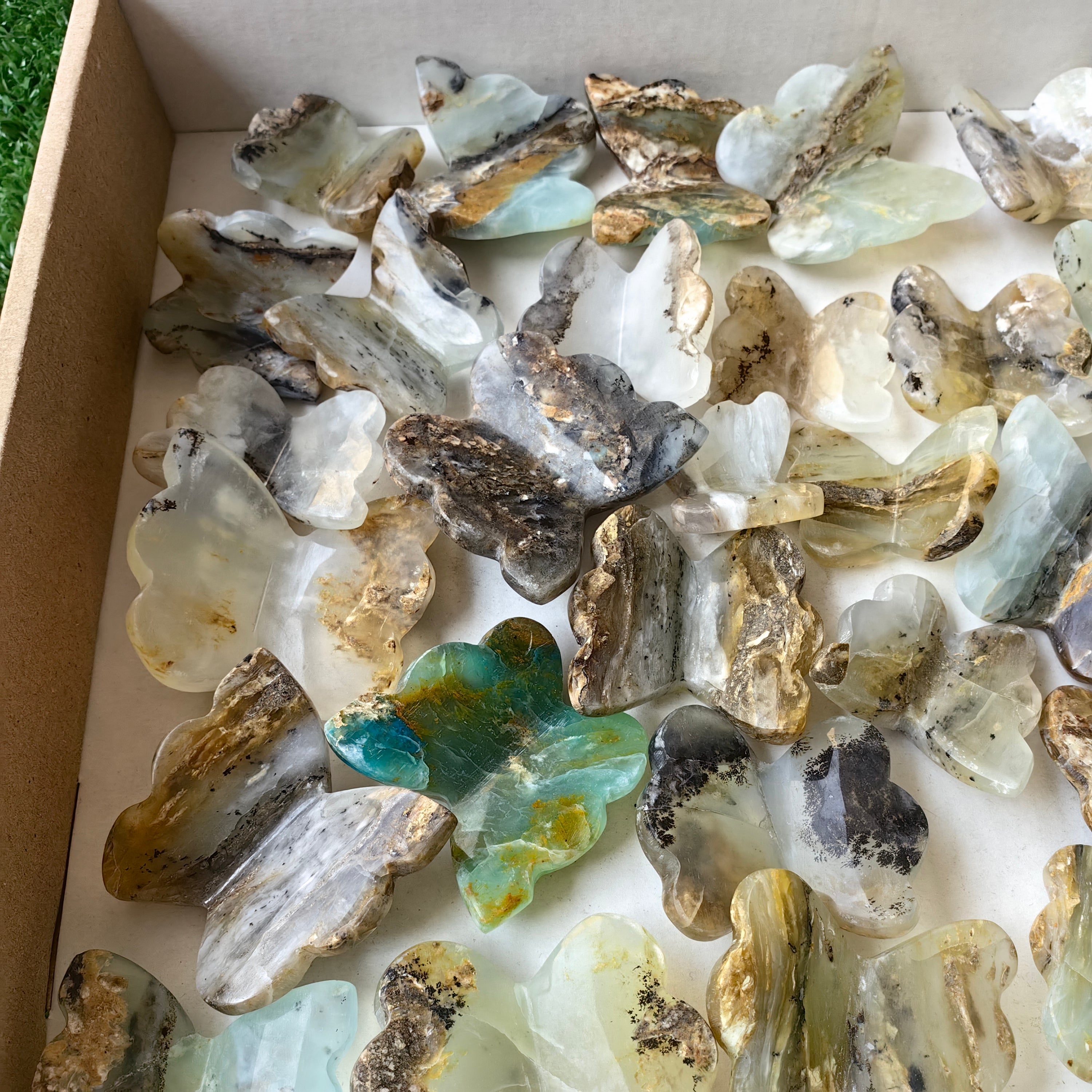 37 pcs Blue Opal Butterfly