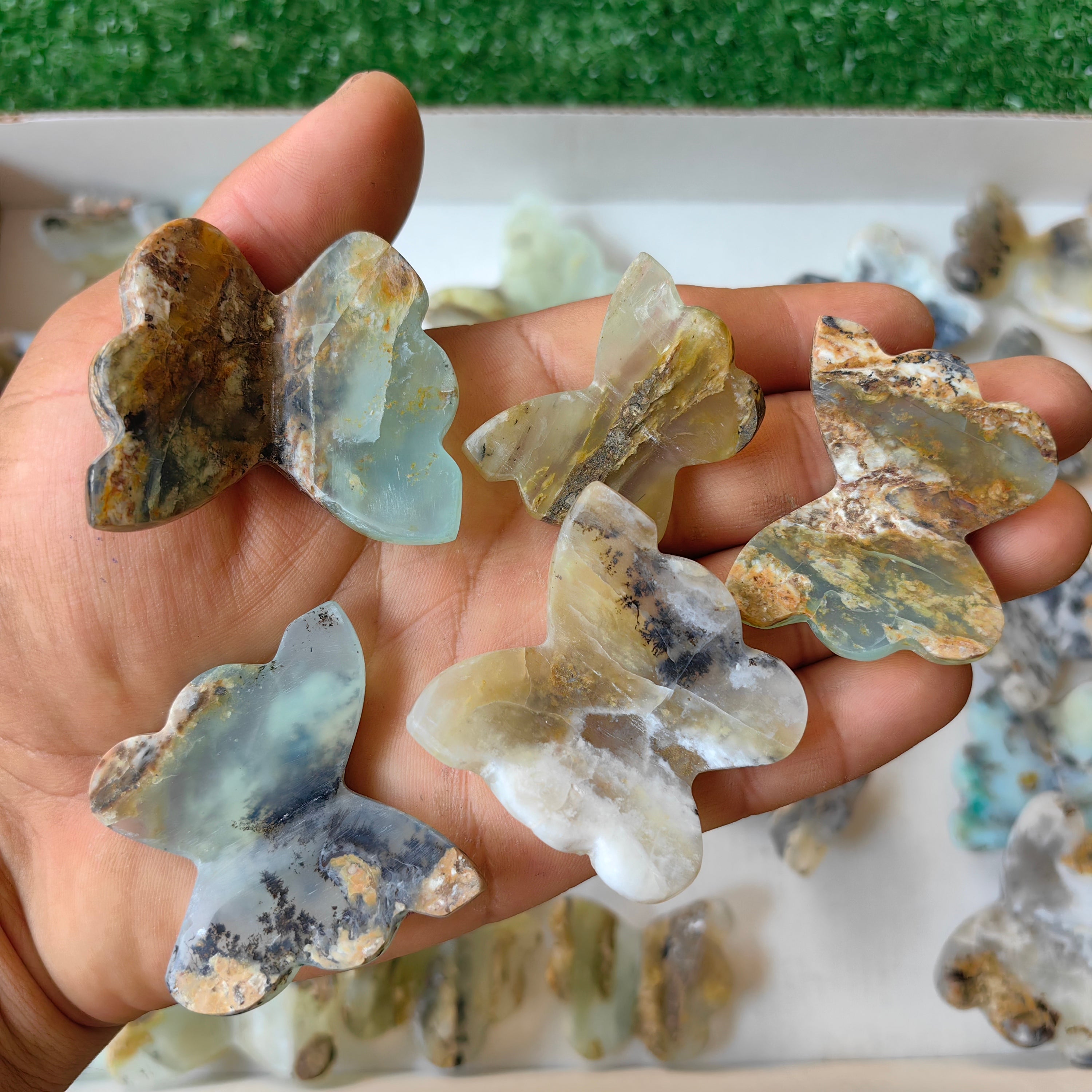 37 pcs Blue Opal Butterfly
