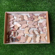 29 pcs Phosphosiderite / Pink Opal Butterfly