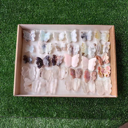29 pcs butterfly mixted stones