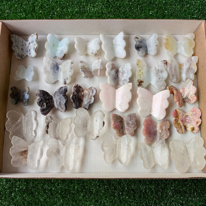 29 pcs butterfly mixted stones