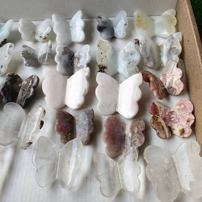 29 pcs butterfly mixted stones