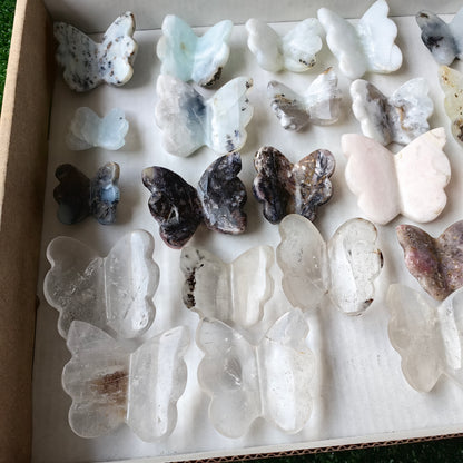29 pcs butterfly mixted stones