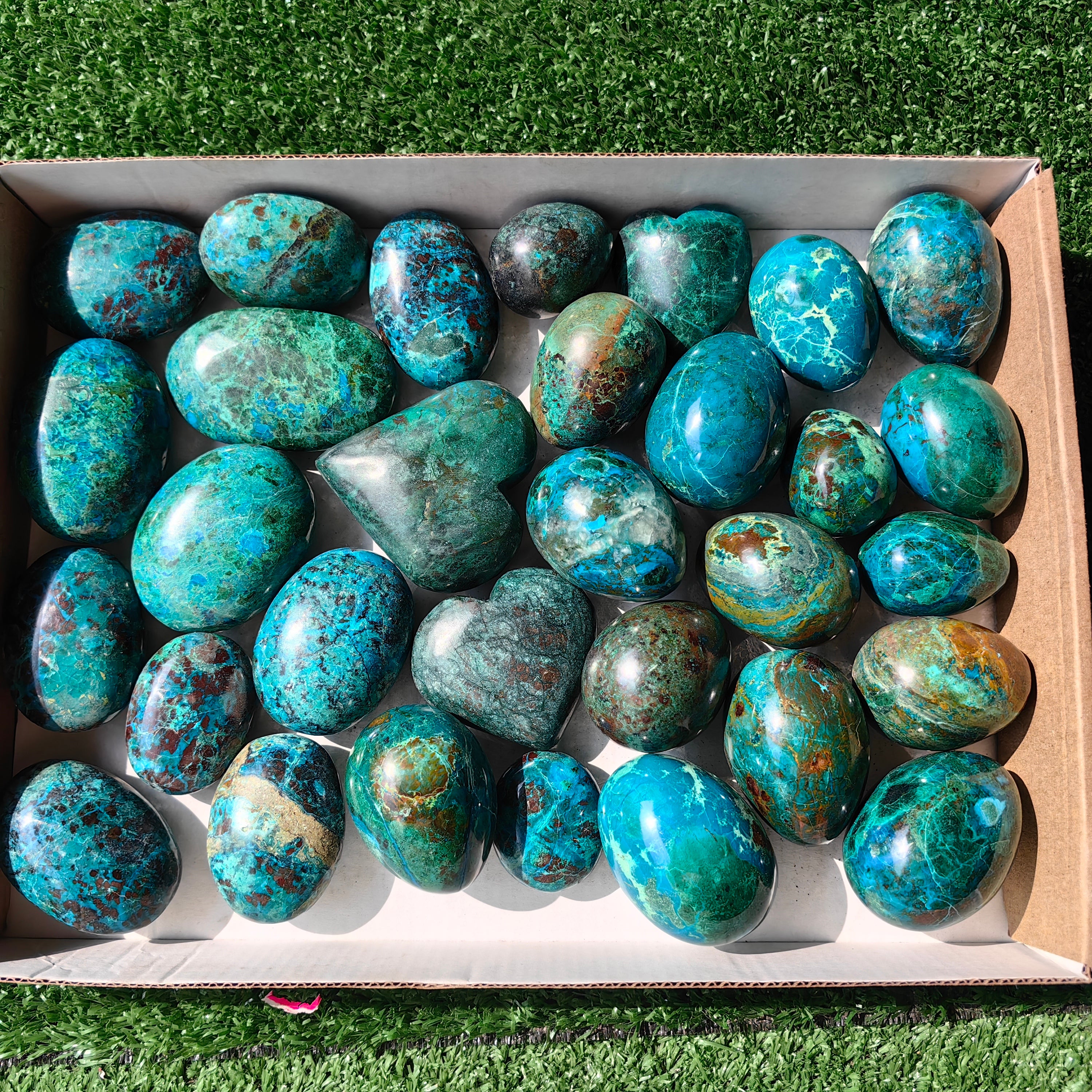 31 pc chrysocolla free forms