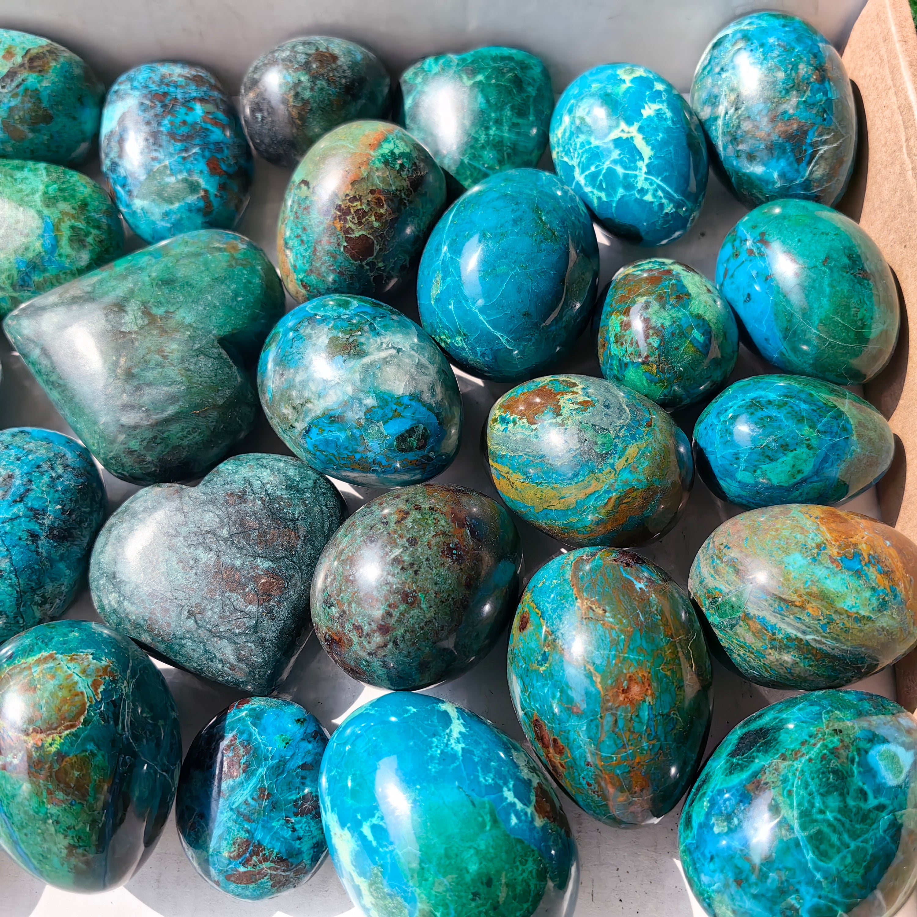 31 pc chrysocolla free forms