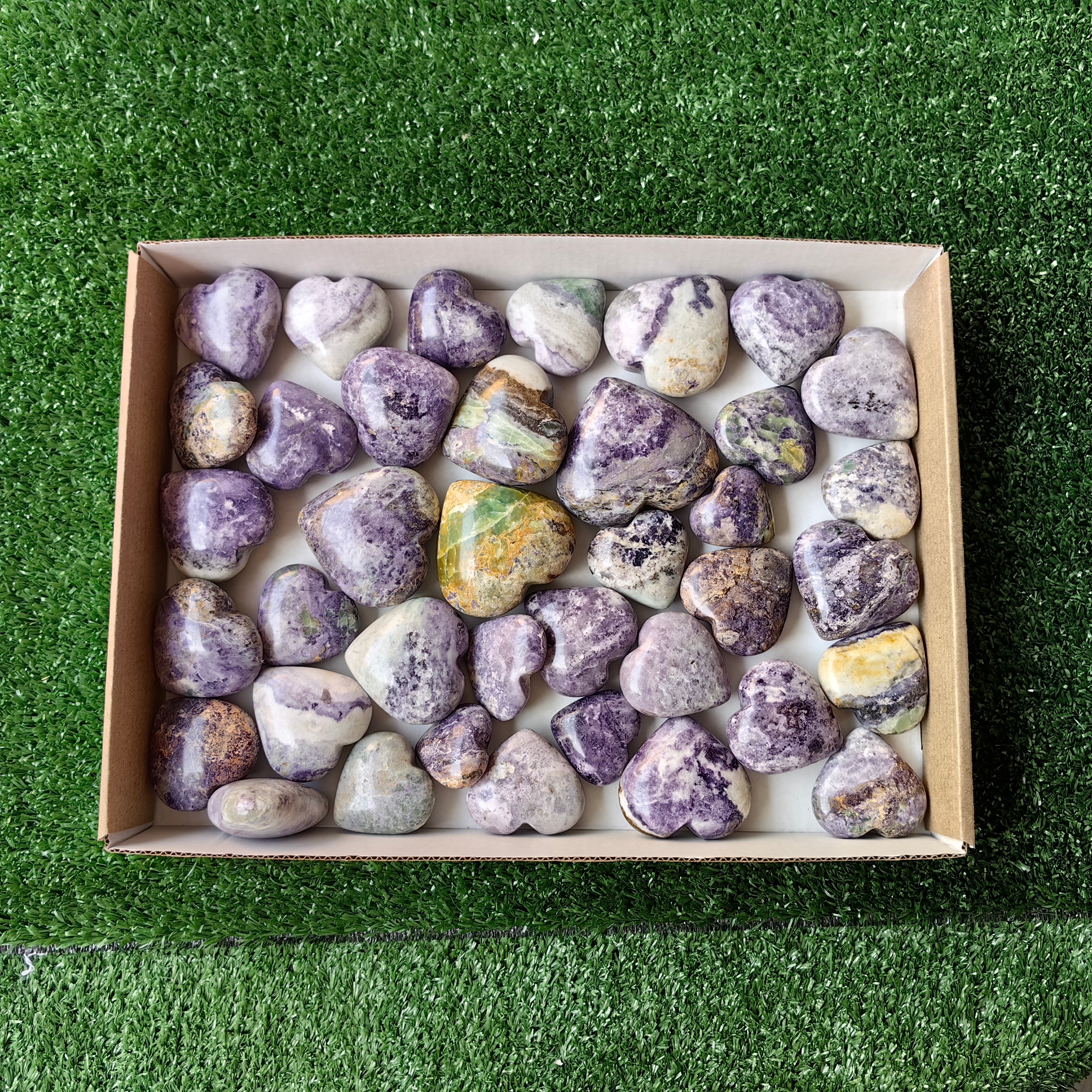 38 pc bolivianite hearts