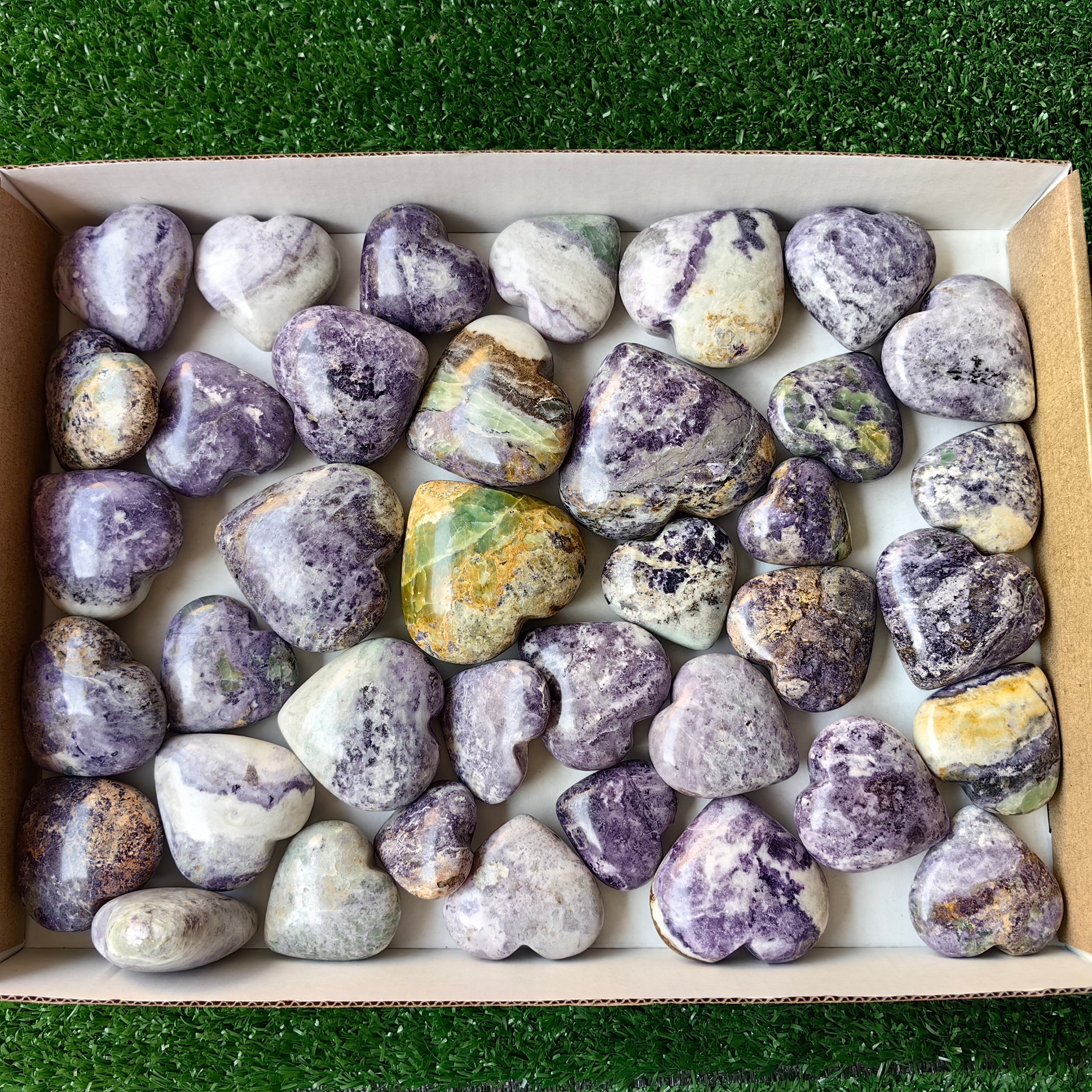 38 pc bolivianite hearts