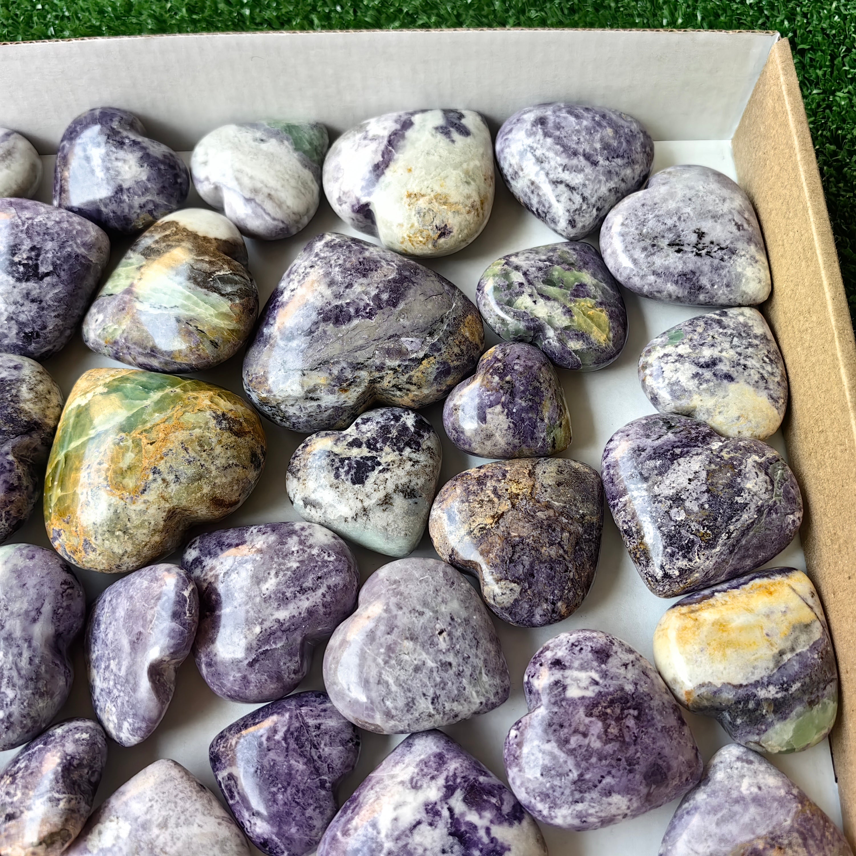 38 pc bolivianite hearts