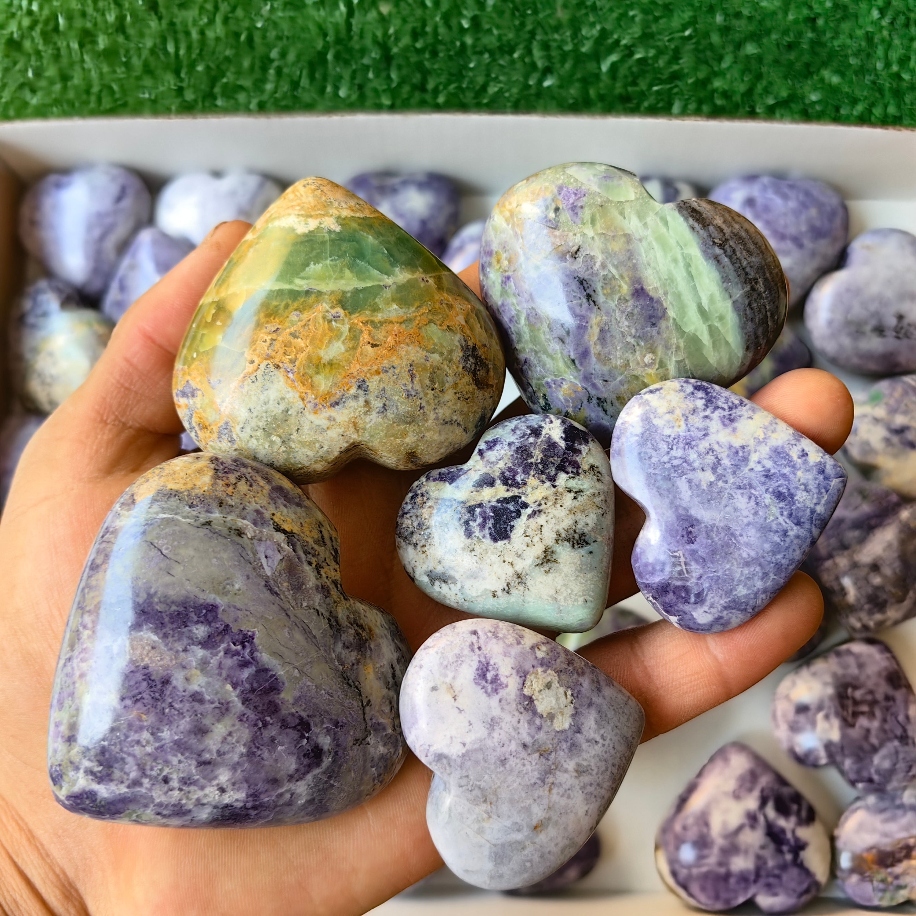 38 pc bolivianite hearts