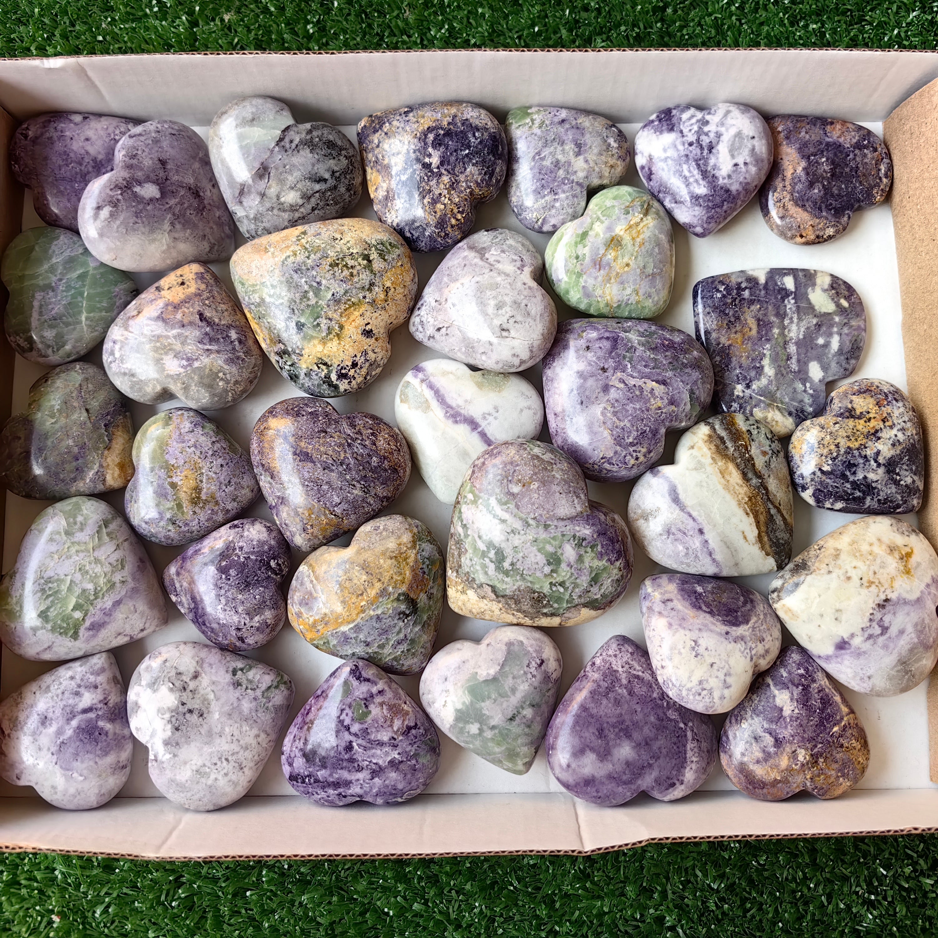 32 pc bolivianite hearts