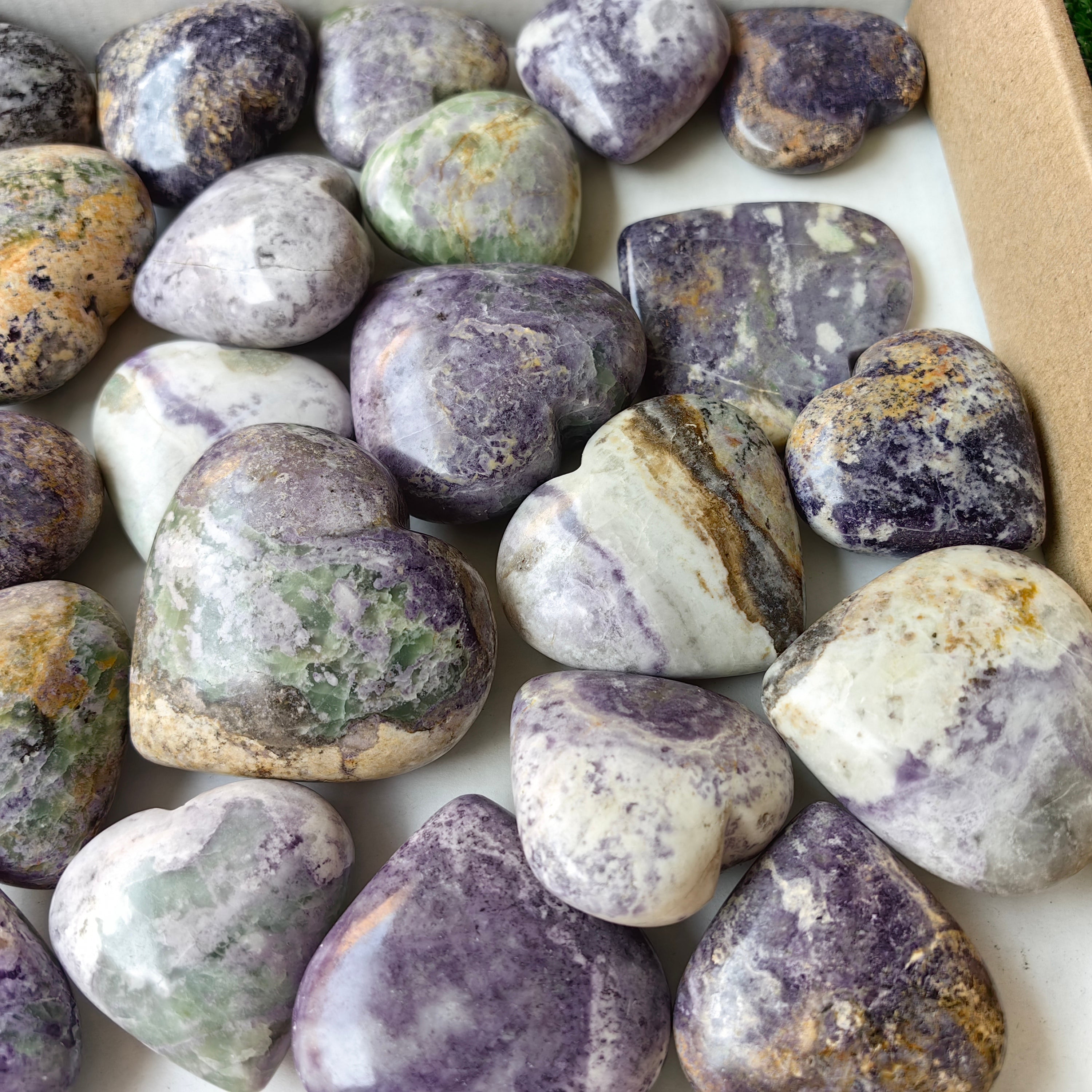 32 pc bolivianite hearts