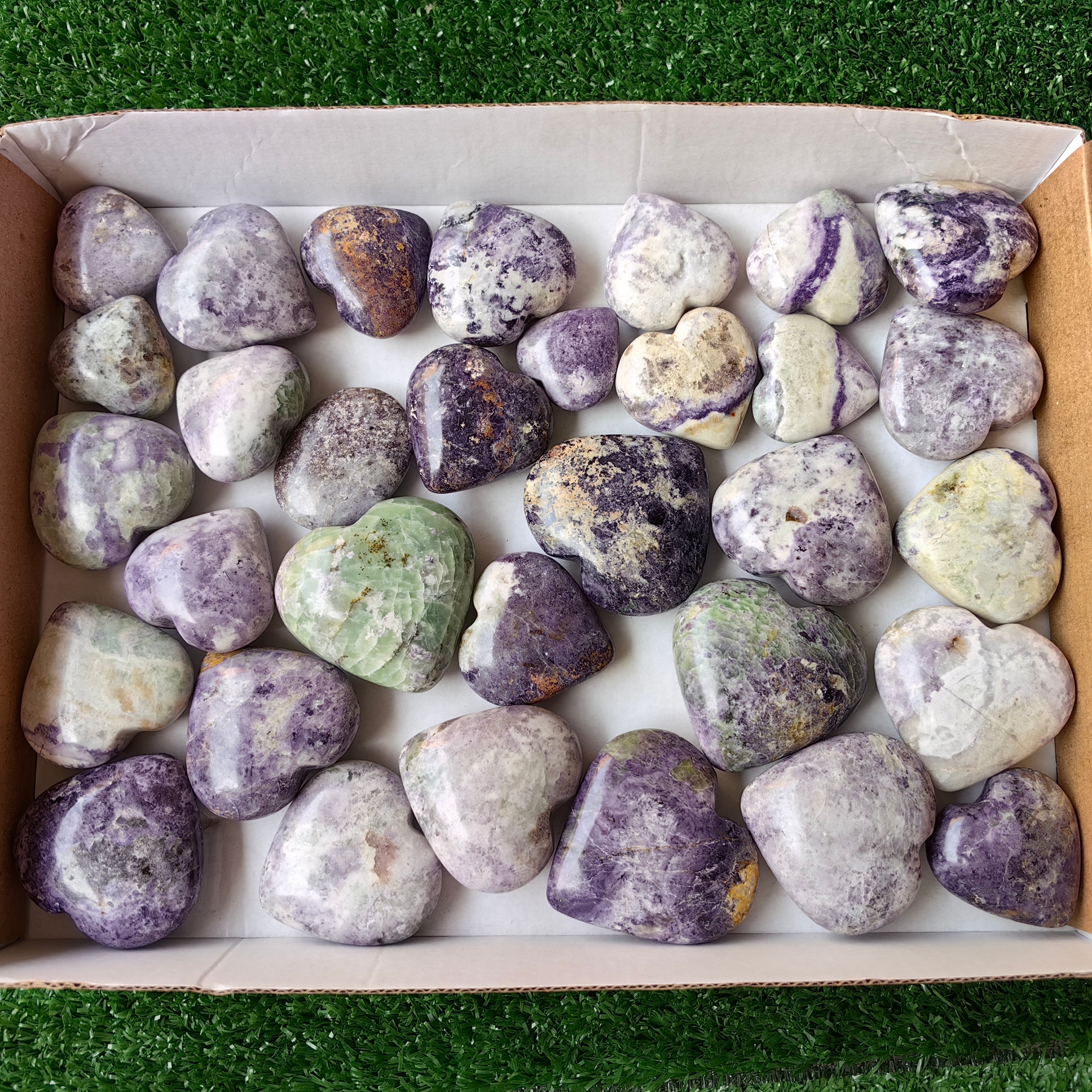 32 pc bolivianite hearts