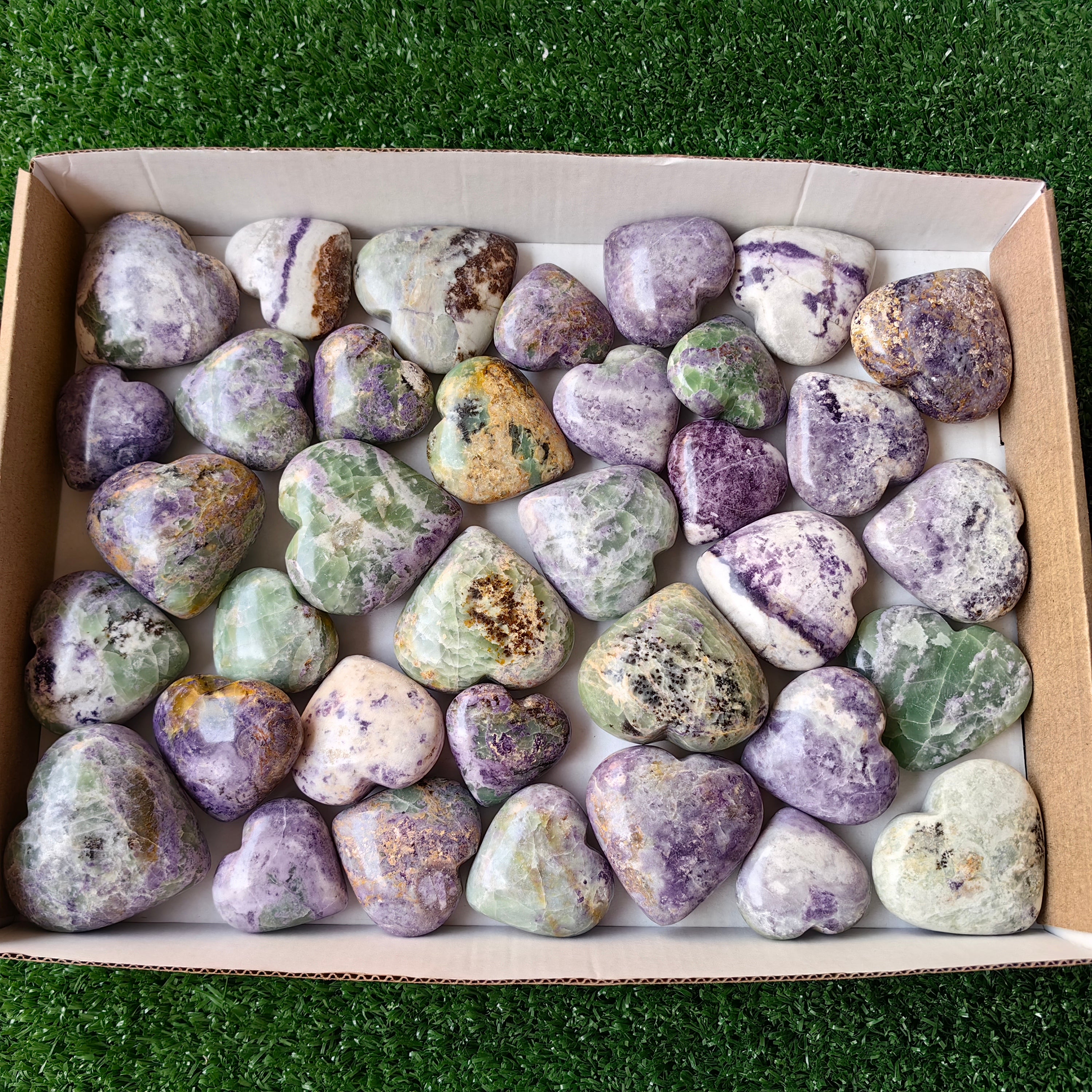 36 pc bolivianite hearts