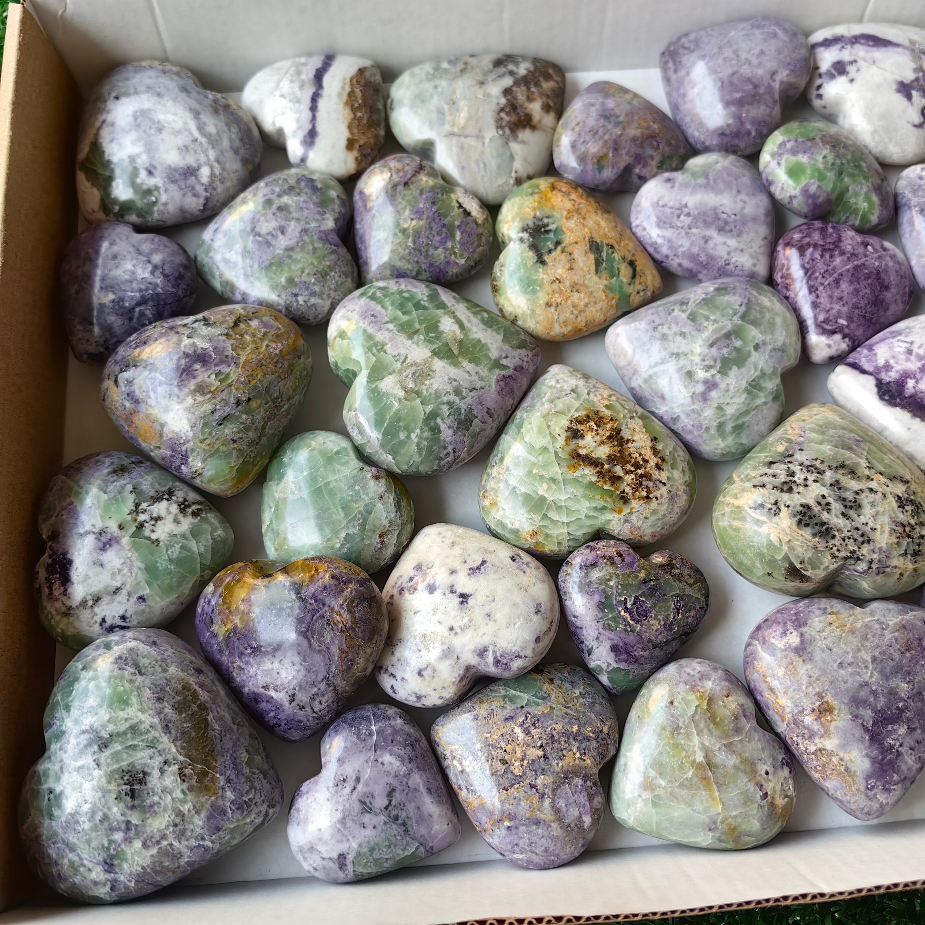 36 pc bolivianite hearts