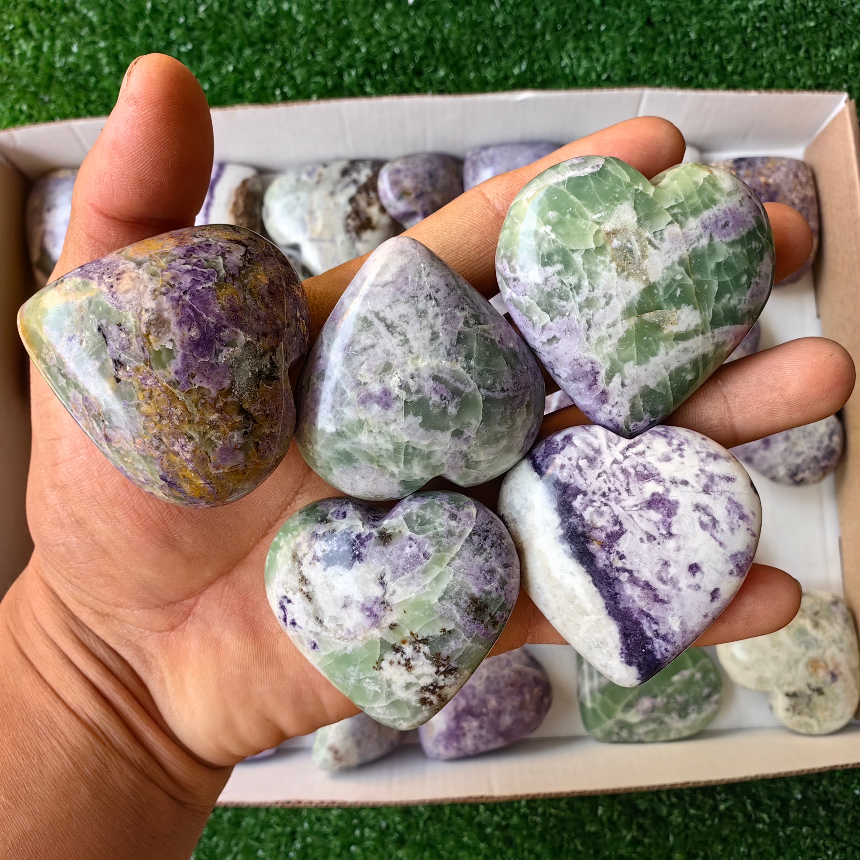 36 pc bolivianite hearts