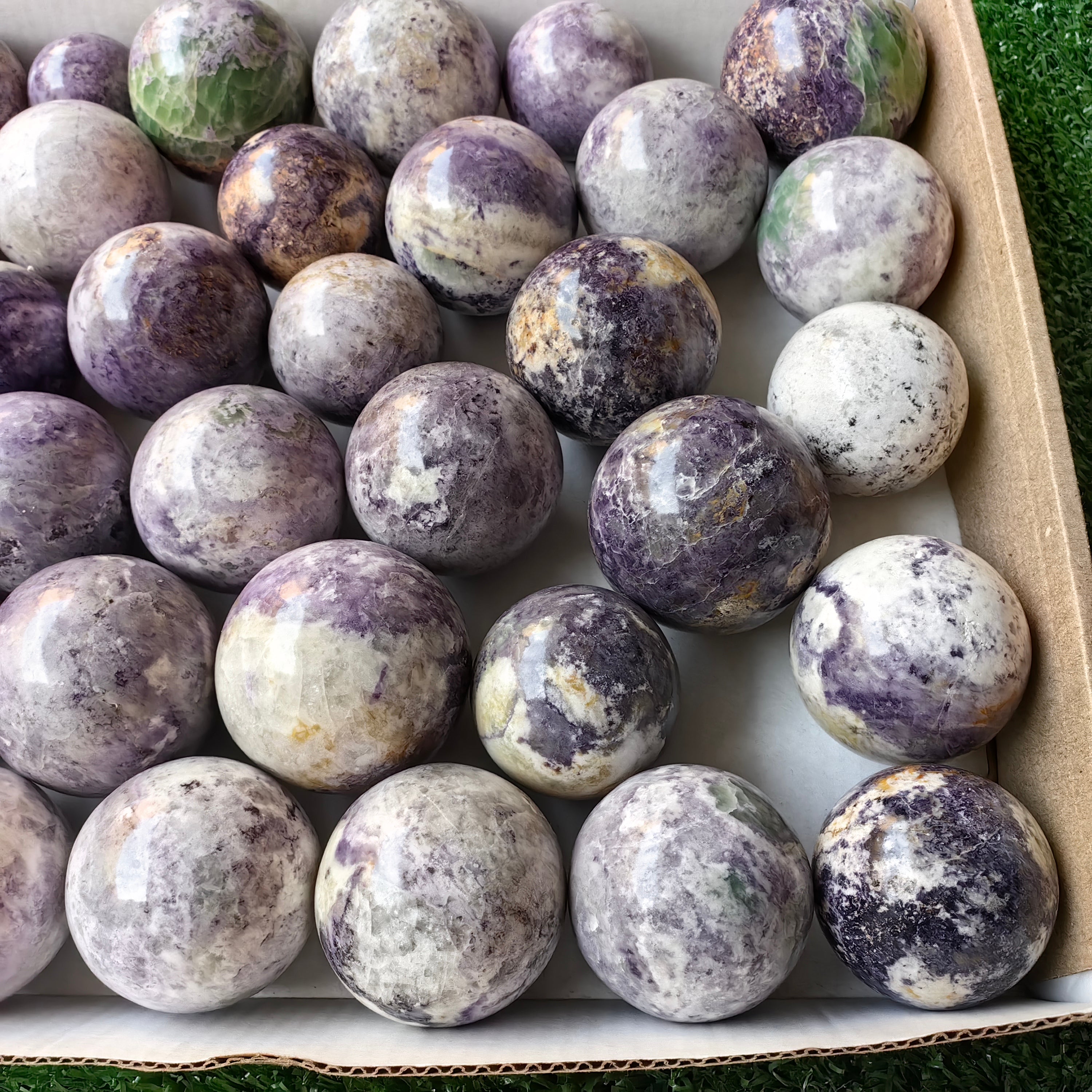 37 bolivianite spheres