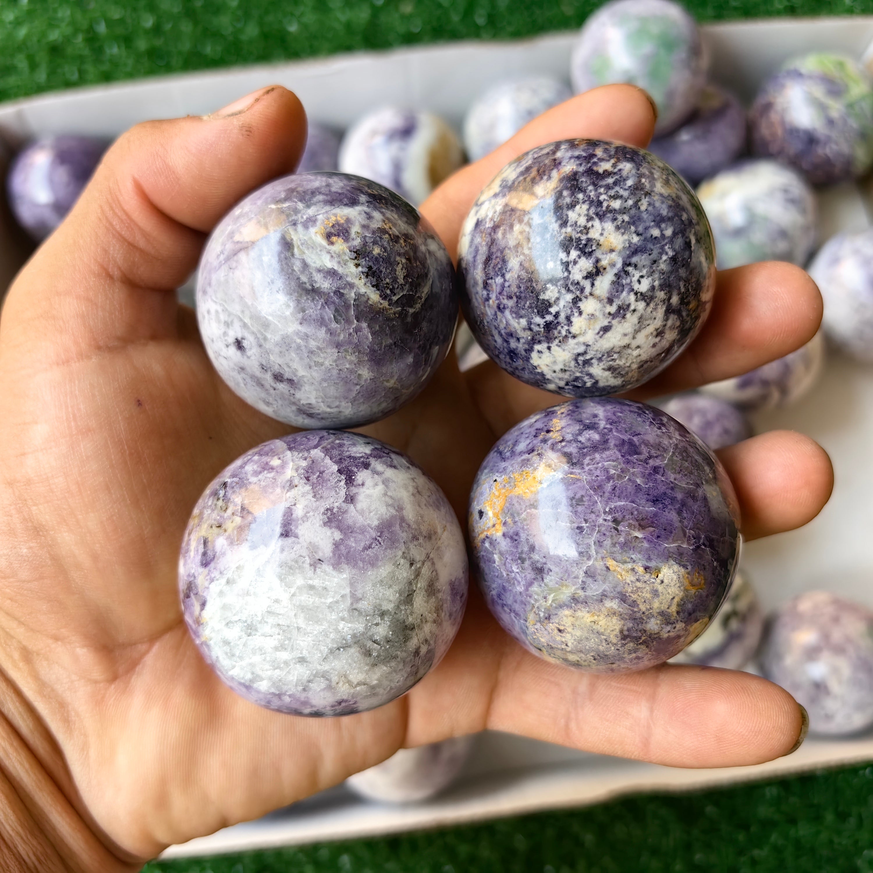 37 bolivianite spheres