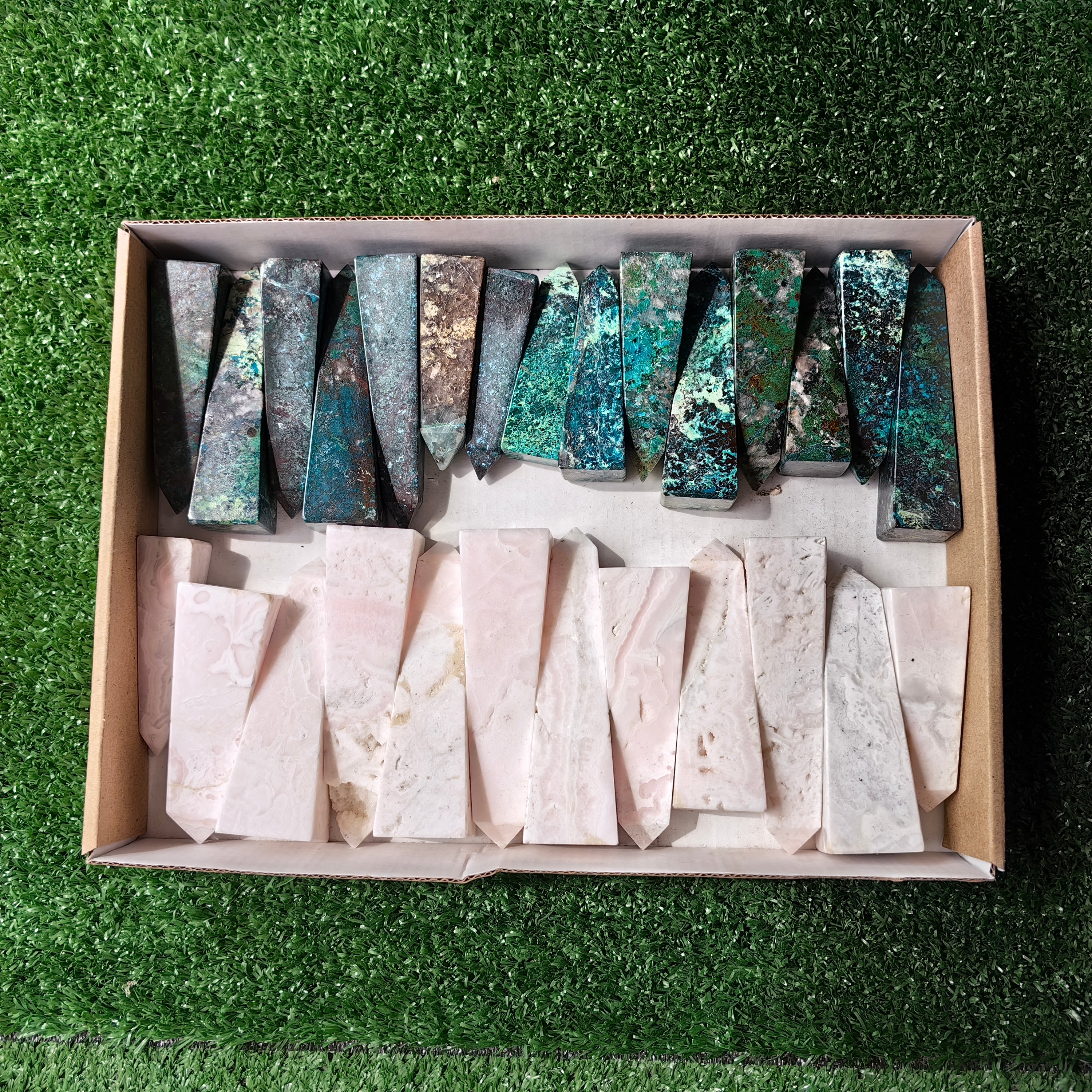 27 pc chrysocolla &mangano towers
