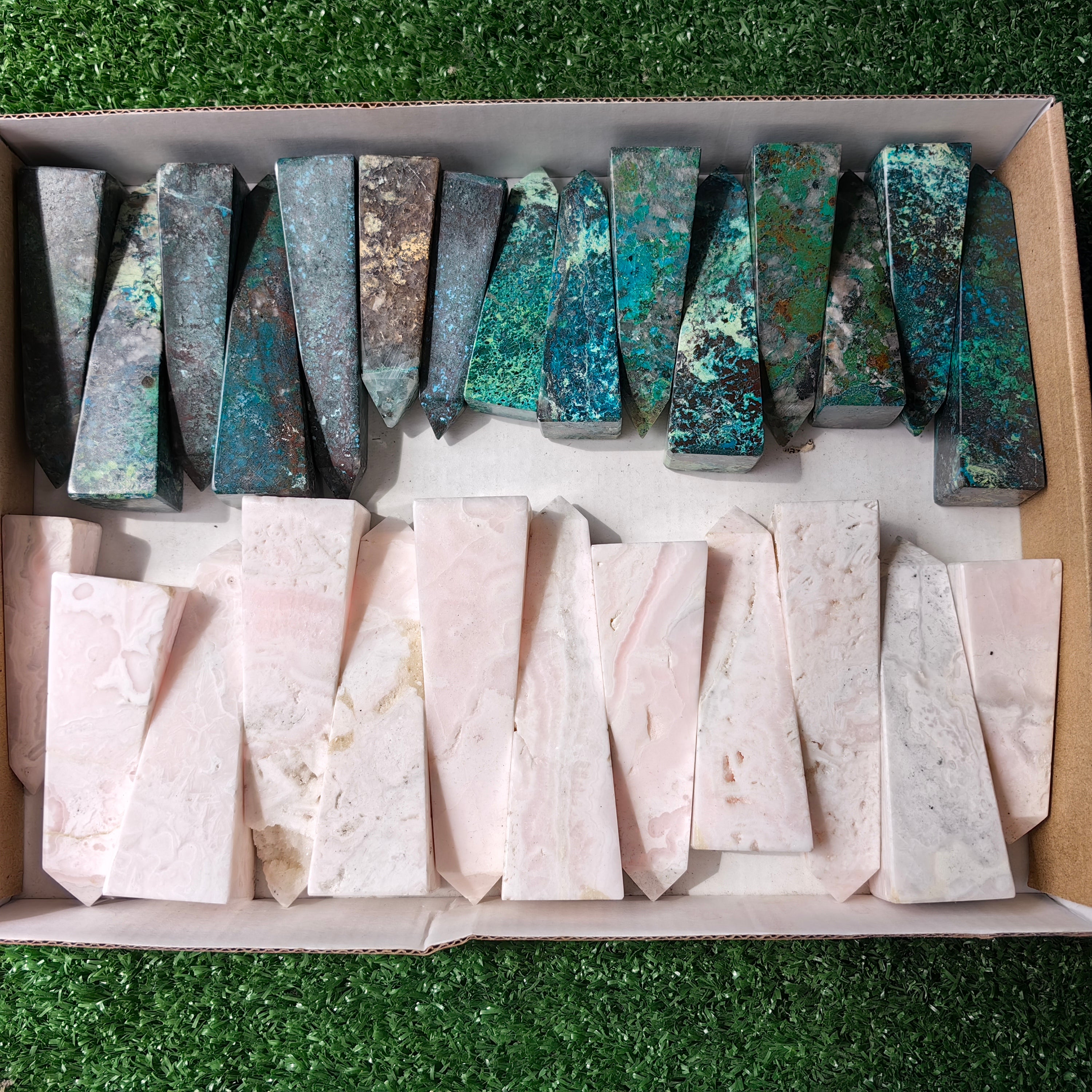 27 pc chrysocolla &mangano towers