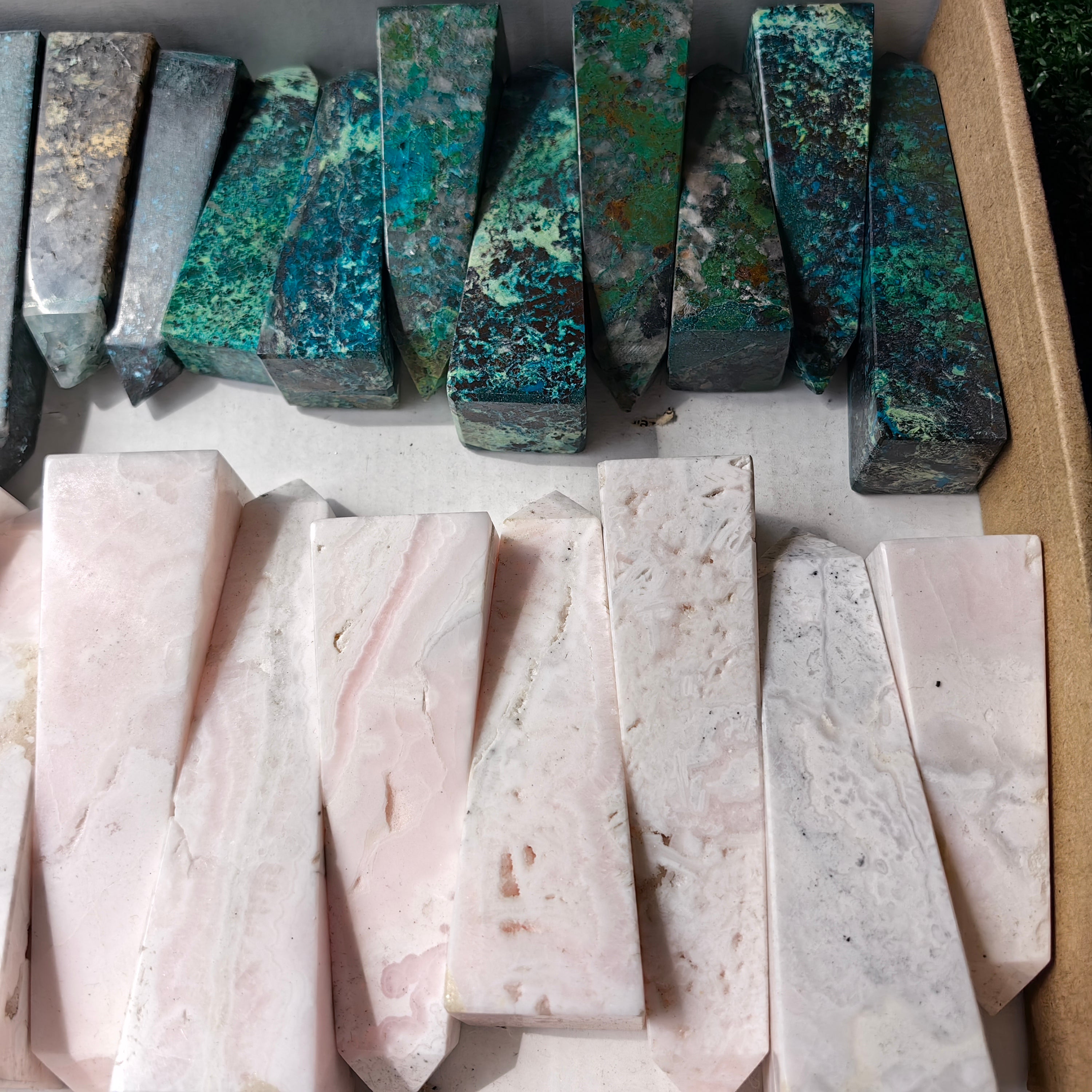 27 pc chrysocolla &mangano towers