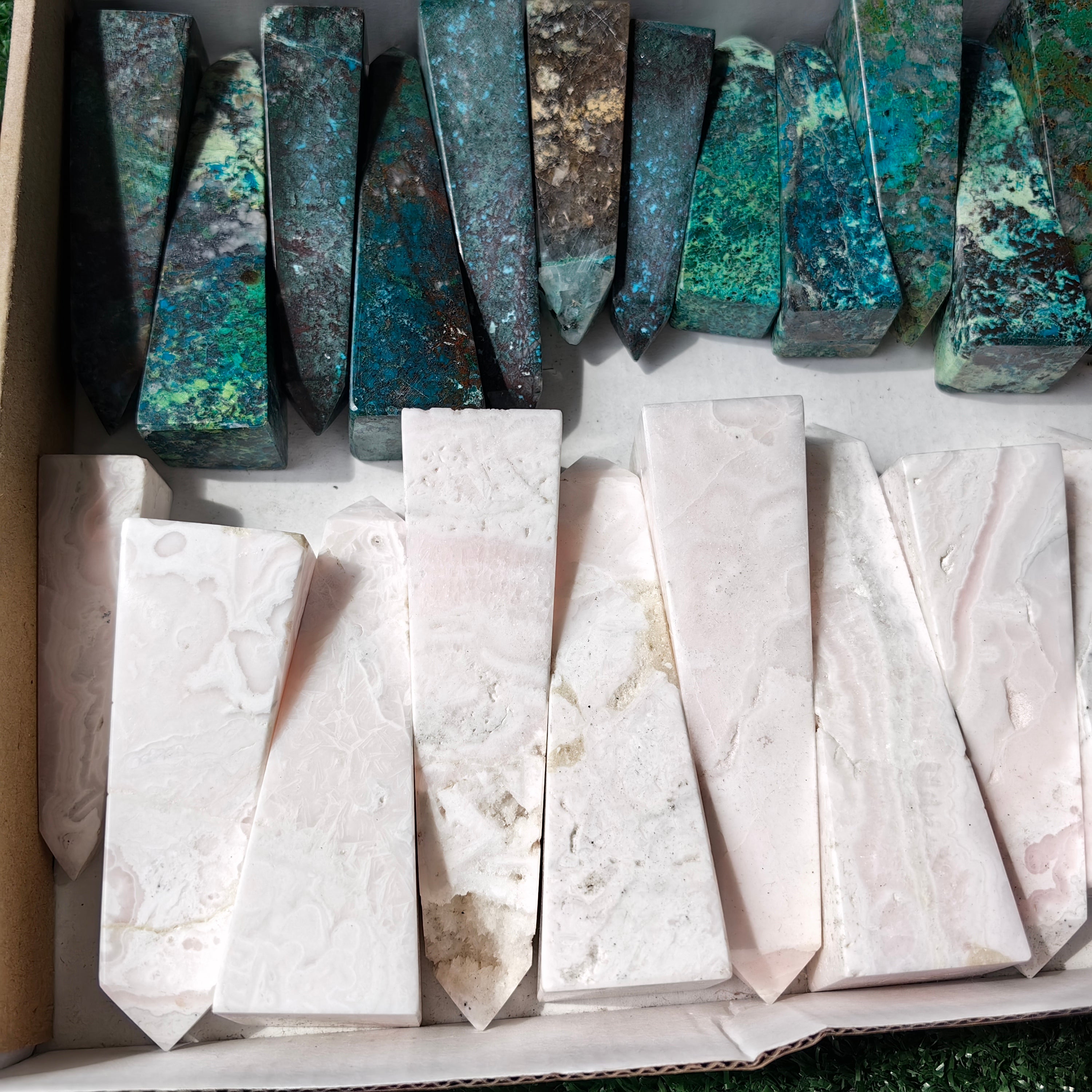 27 pc chrysocolla &mangano towers