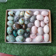 28 pcs mixted stones eggs