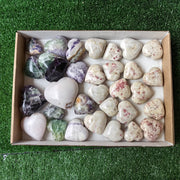 31 pcs mixted stones hearts
