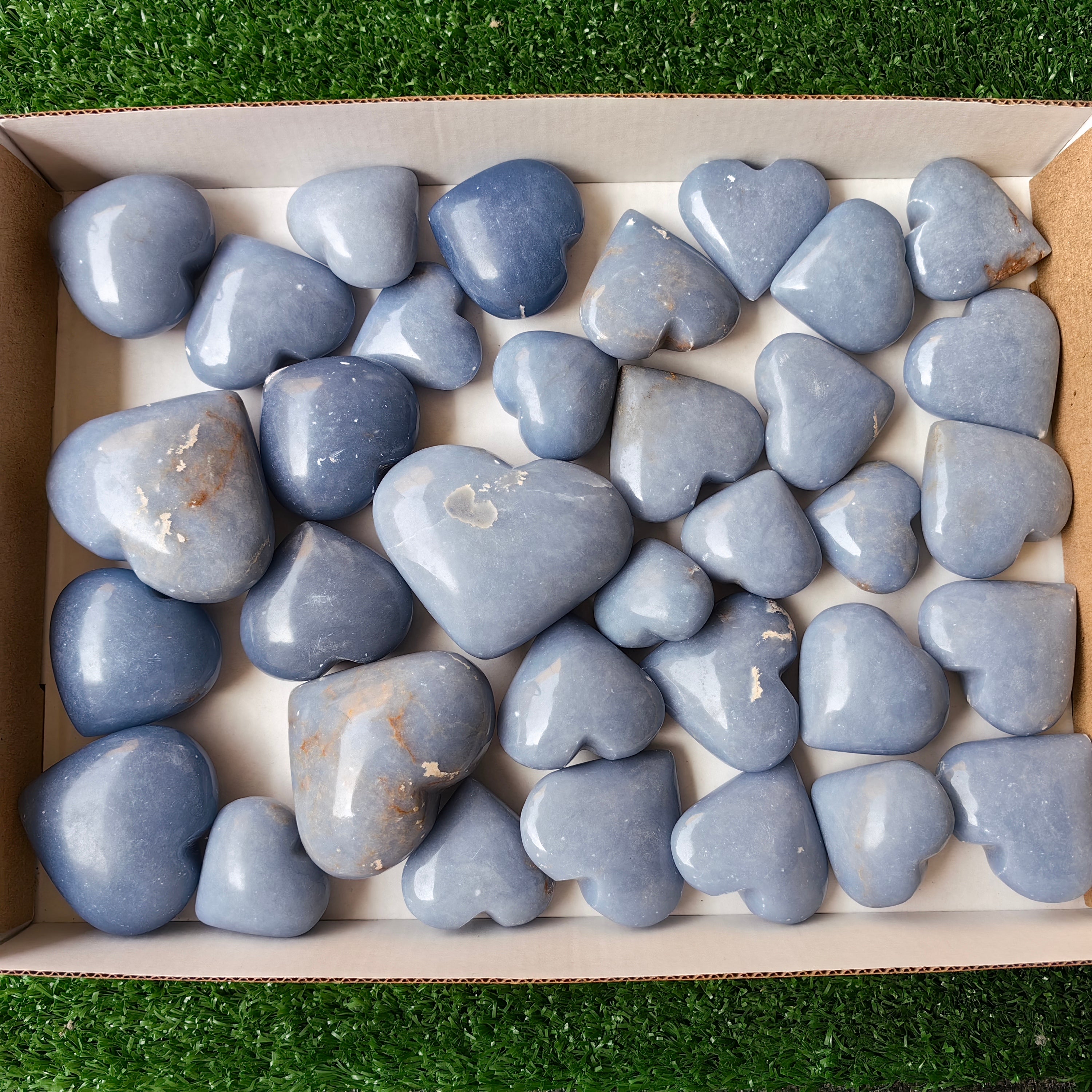 34 pc angelite heart
