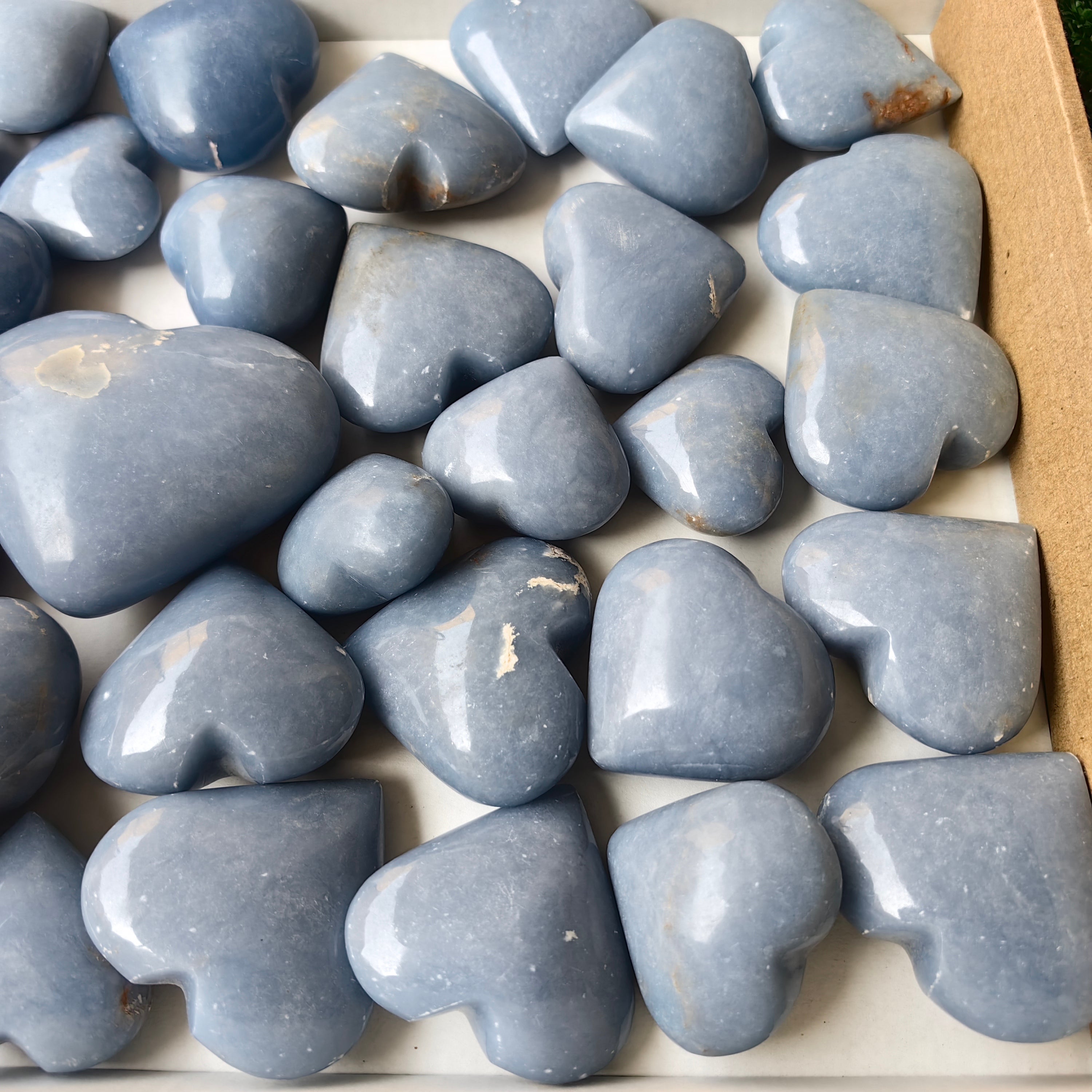 34 pc angelite heart