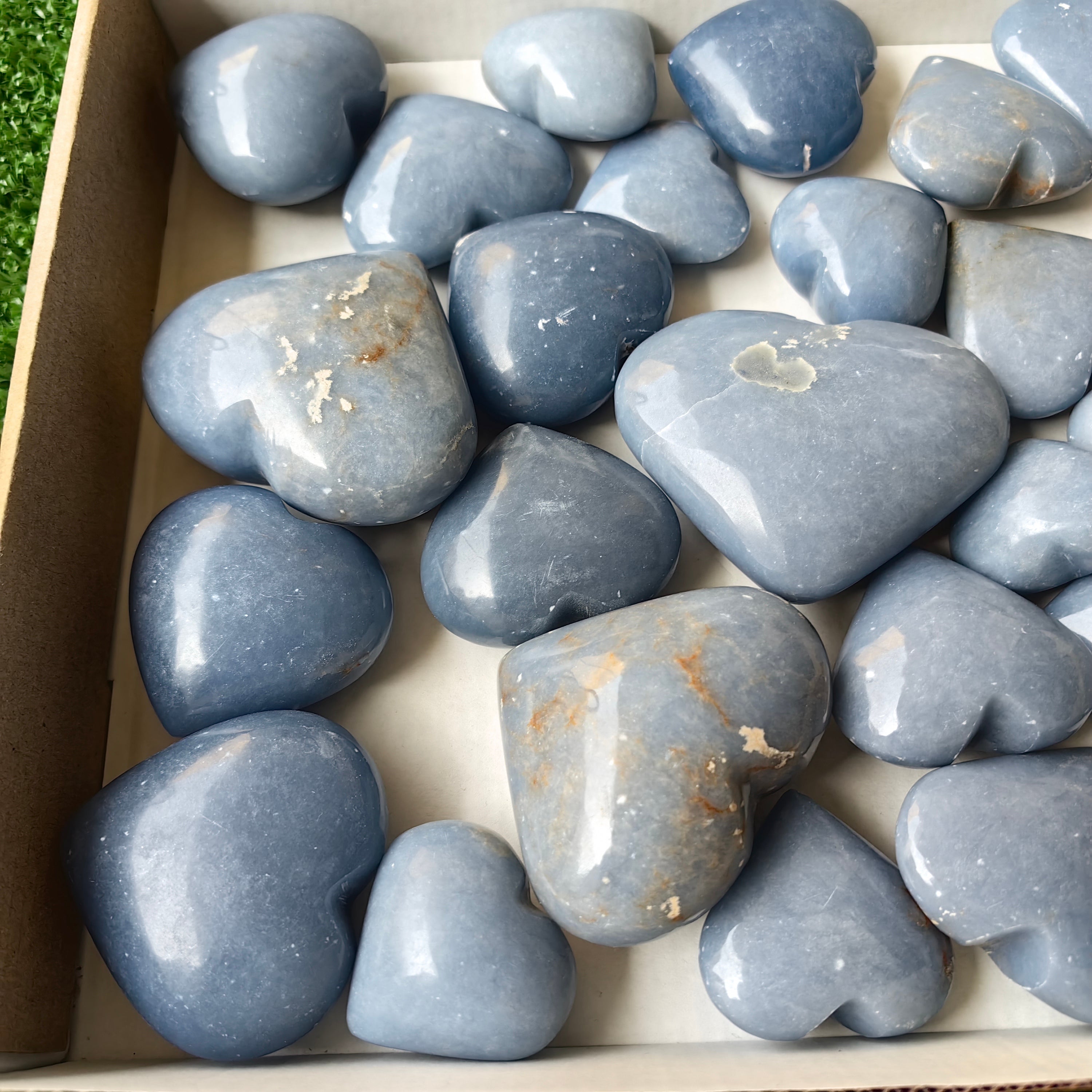 34 pc angelite heart