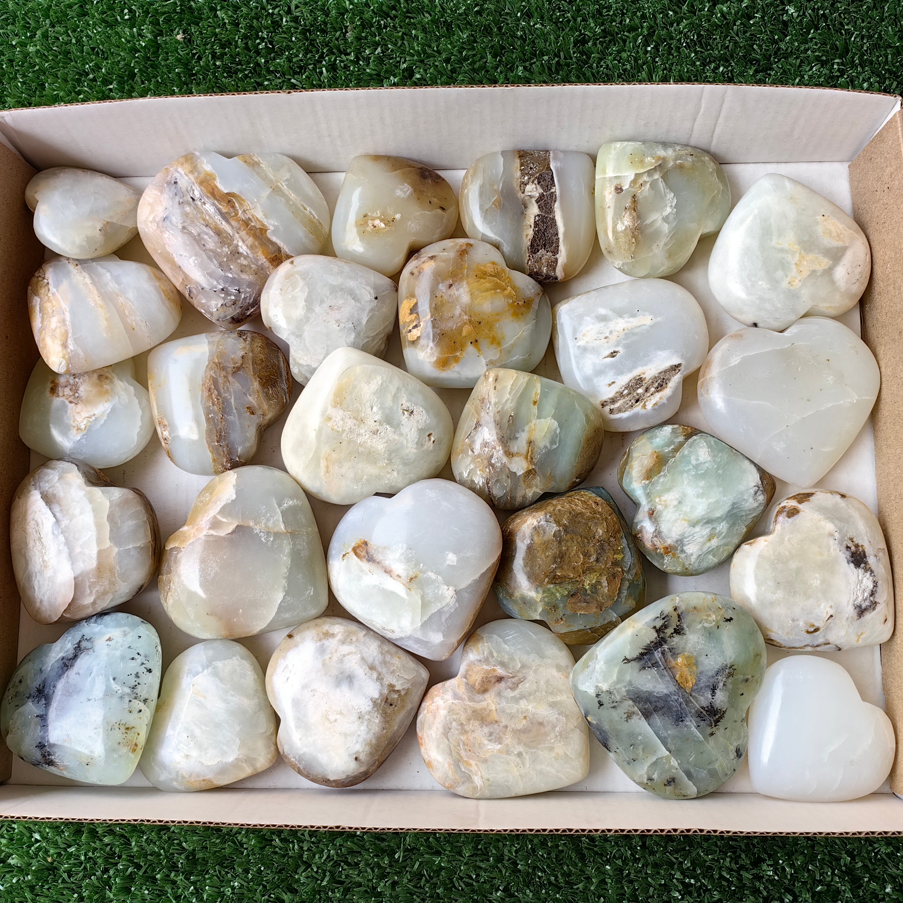 27 pc blue opal hearts