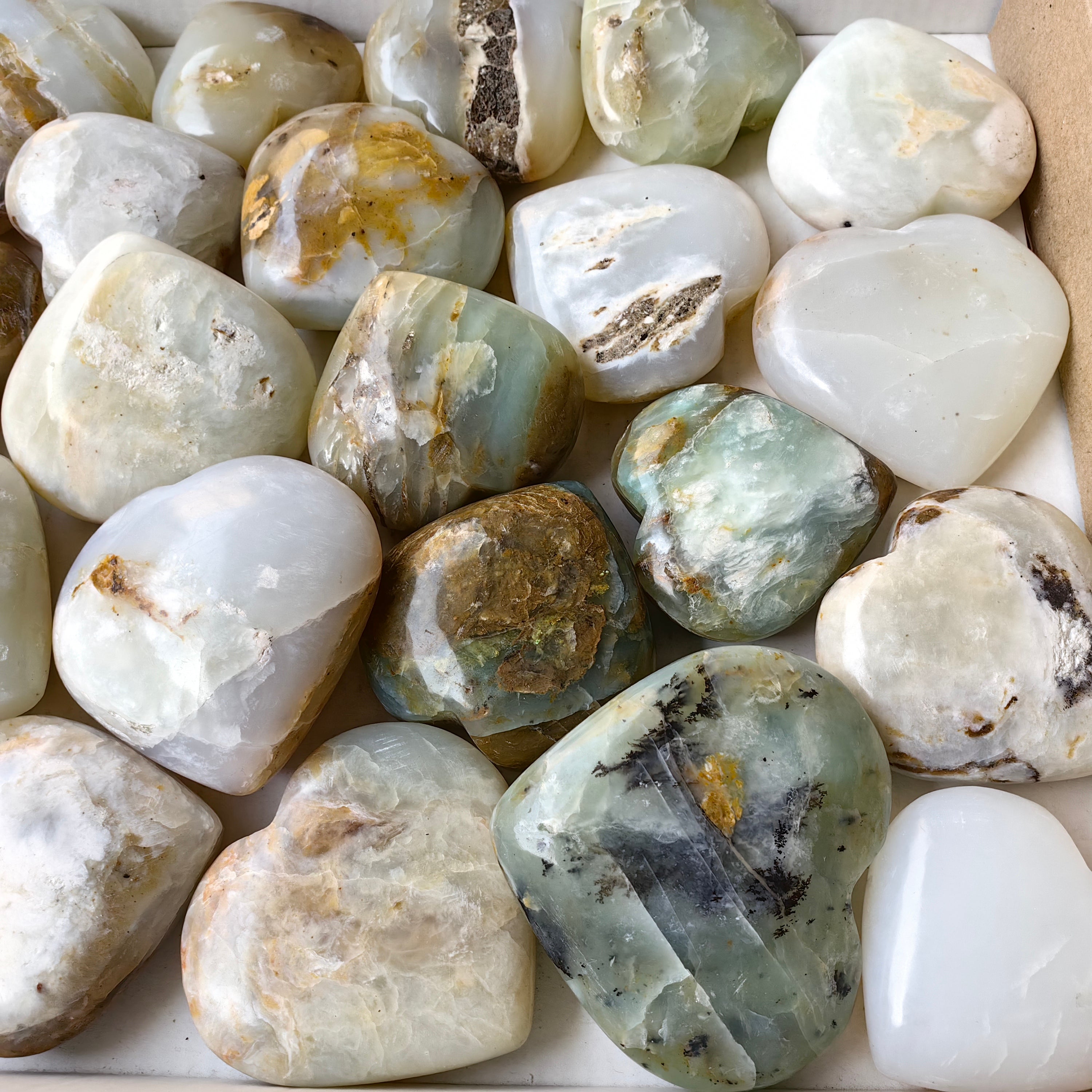 27 pc blue opal hearts