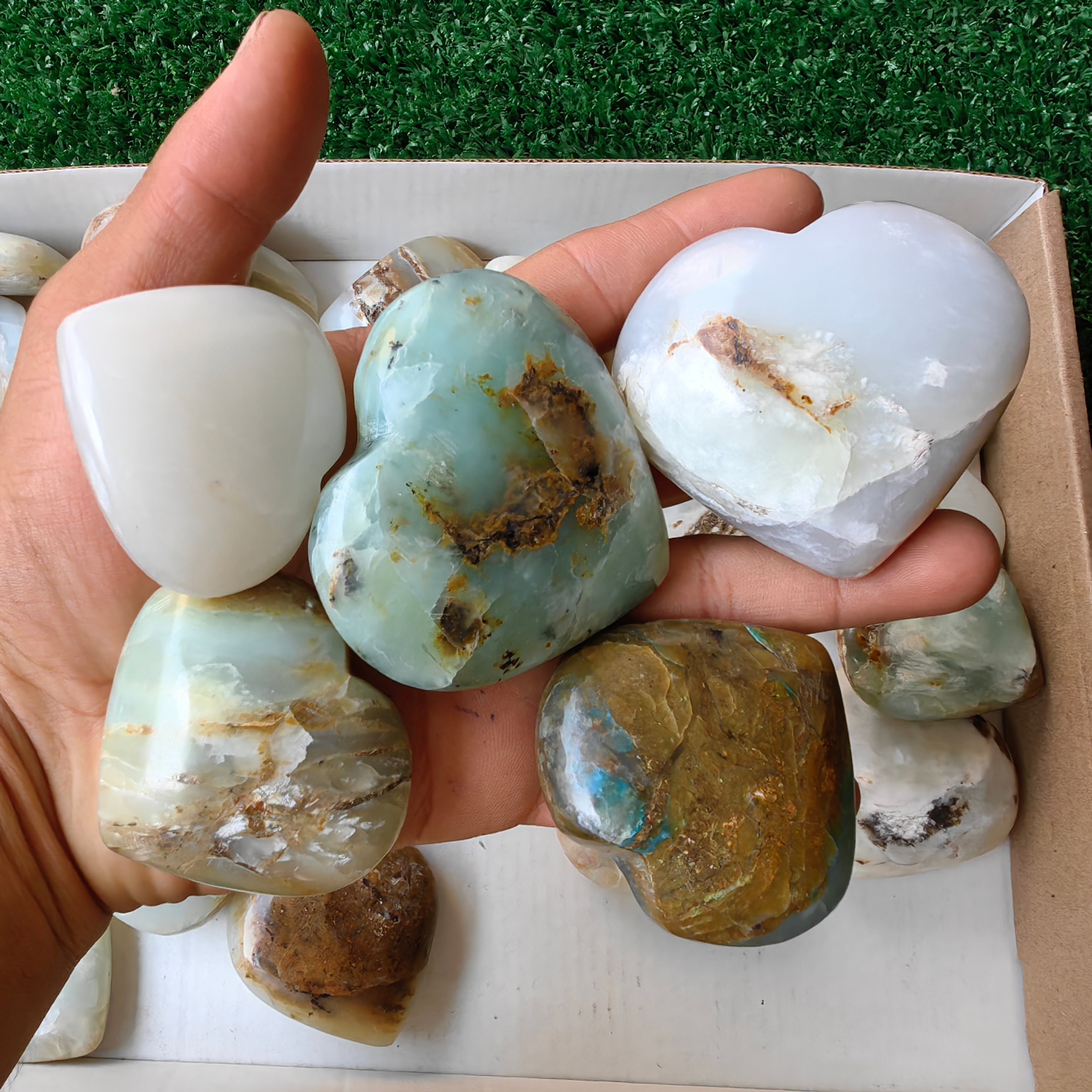 27 pc blue opal hearts