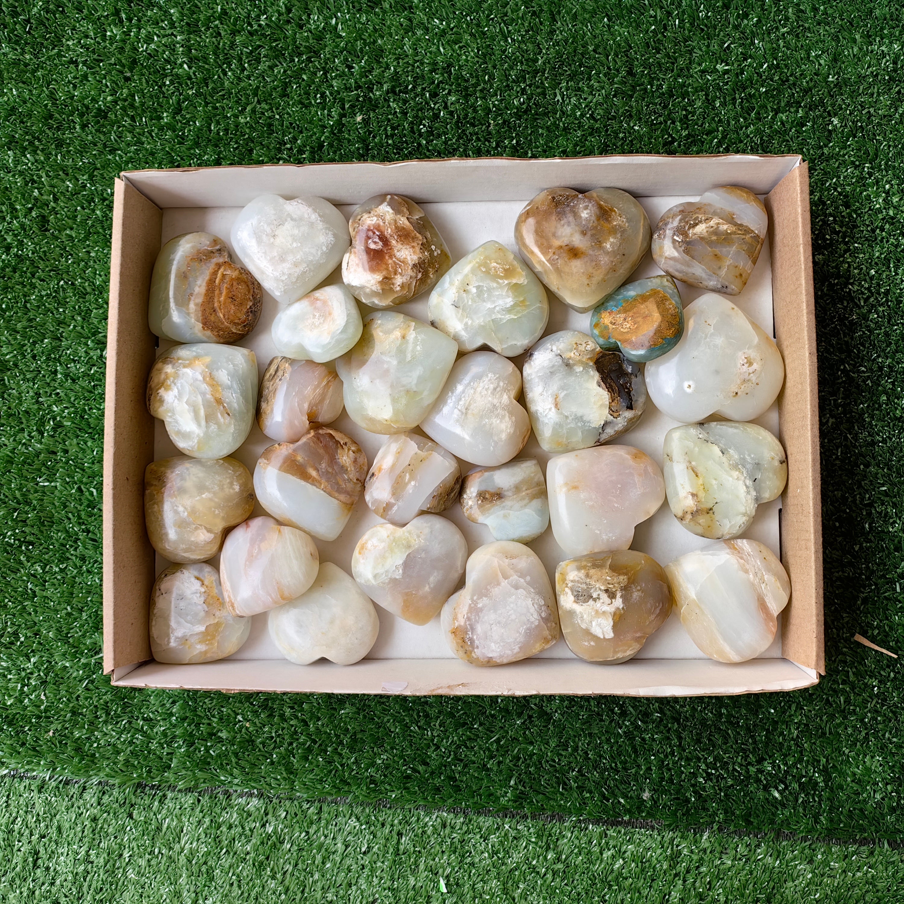 27 pc blue opal hearts